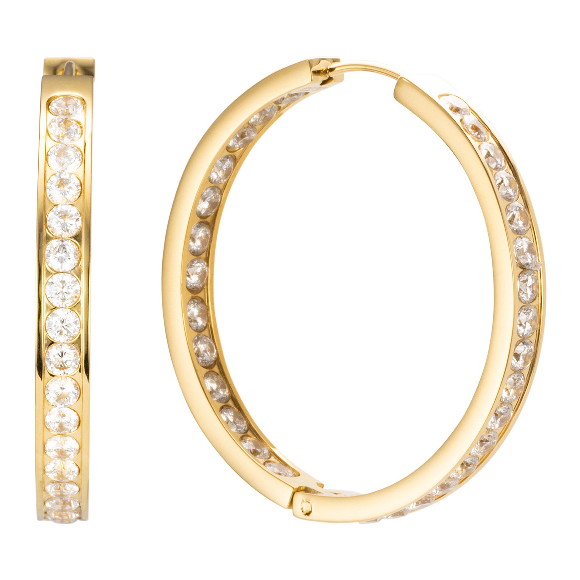 B-Ware DIAMONIQUE® Creolen = 3,00ct Brillantschliff