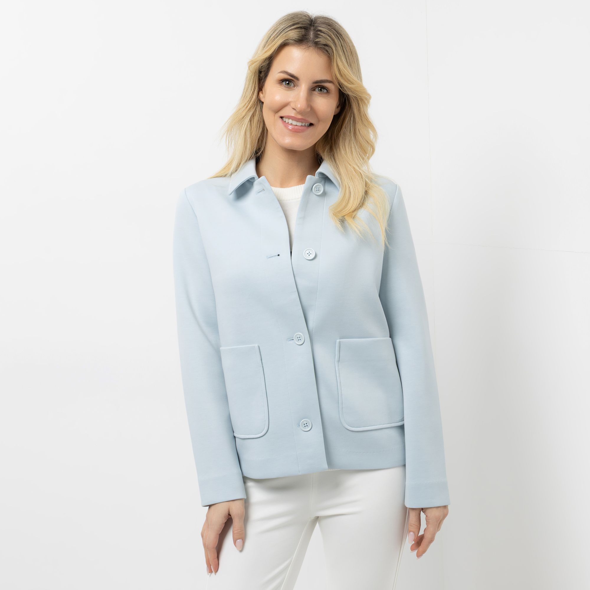 B-Ware STRANDFEIN Hemdjacke Scubaware aufgesetzte Taschen