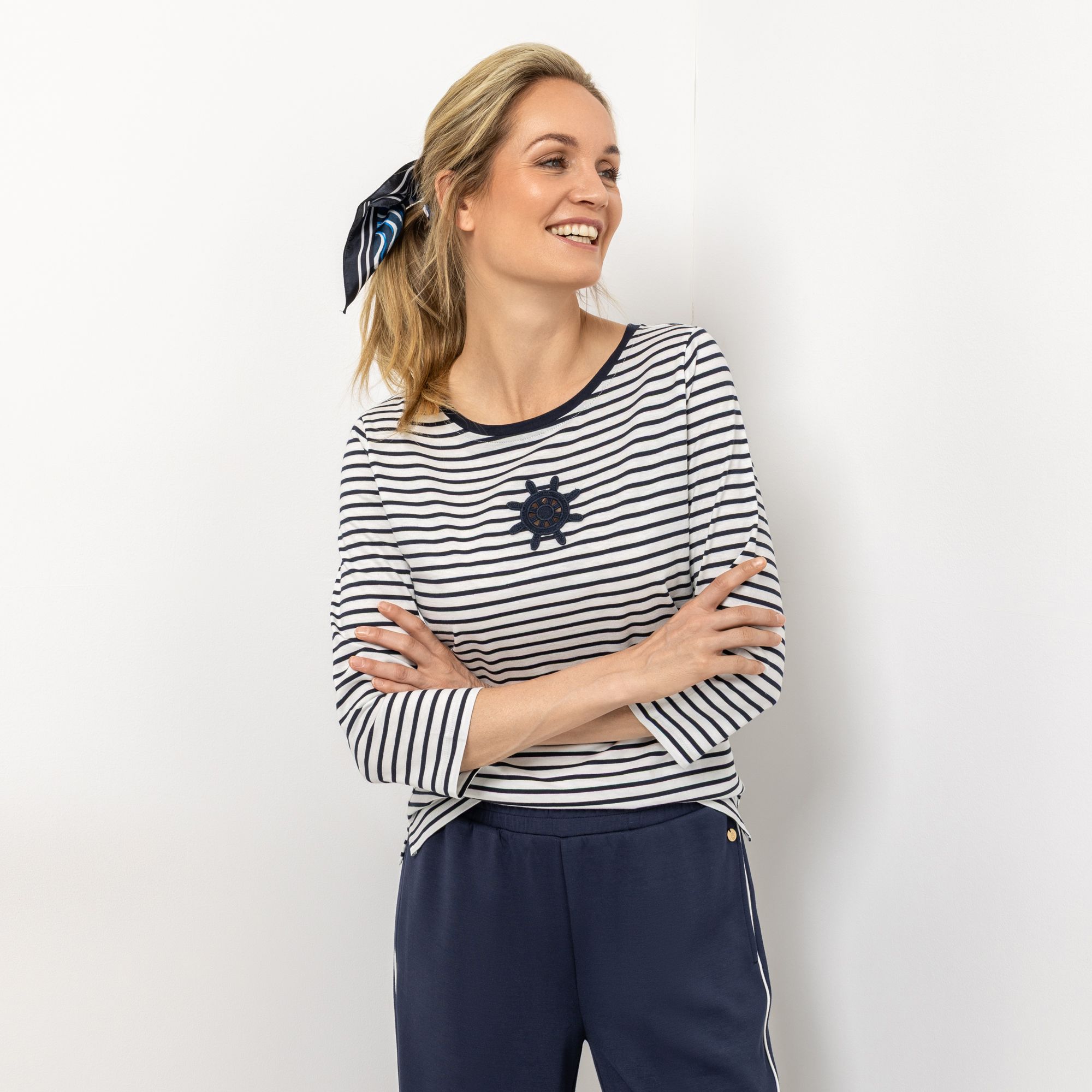 B-Ware STRANDFEIN Shirt, 3/4-Arm Rundhalsausschnitt Steuerrad