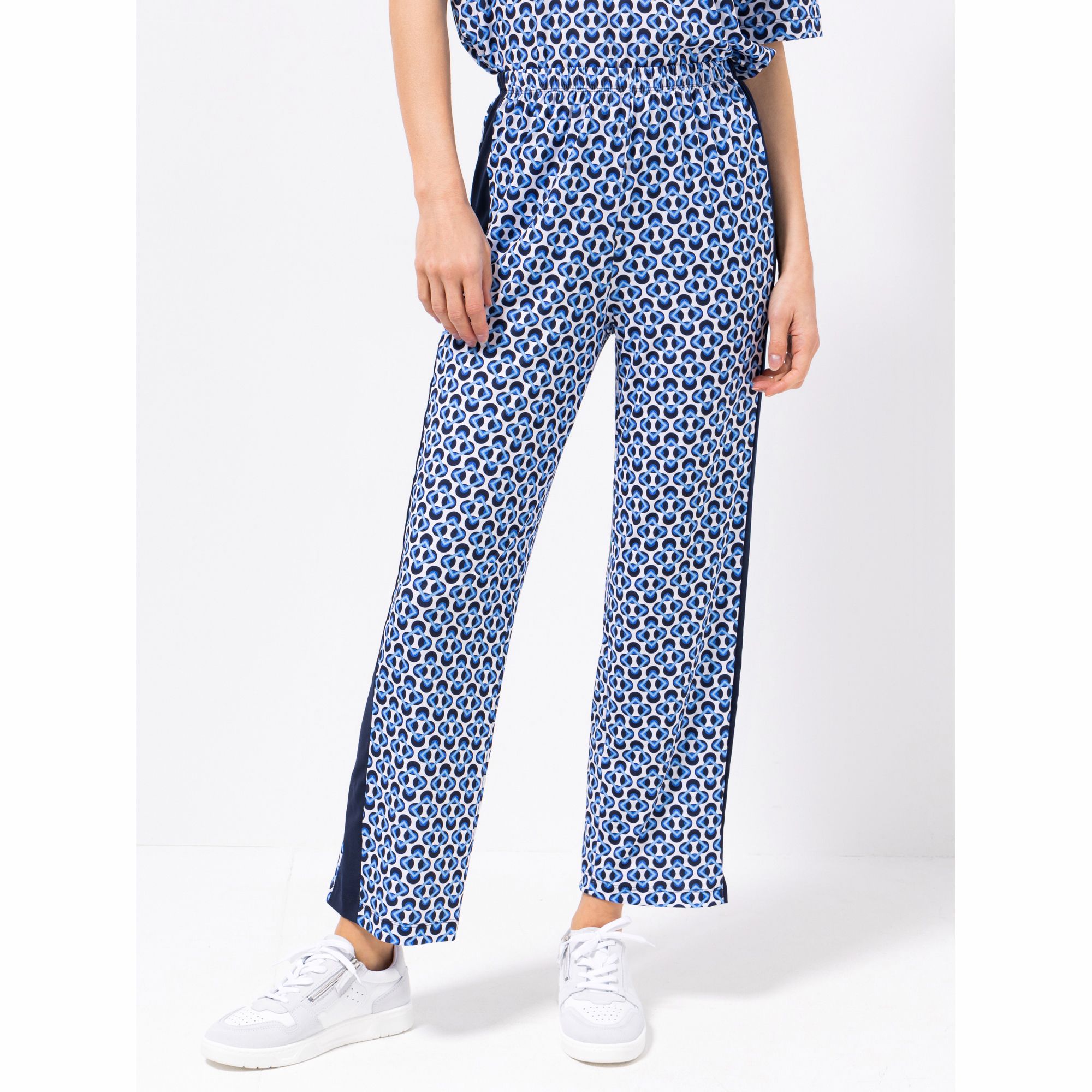 B-Ware IN-PRINT Hose, 1/1-Länge Rundumdehnbund Galonstreifen