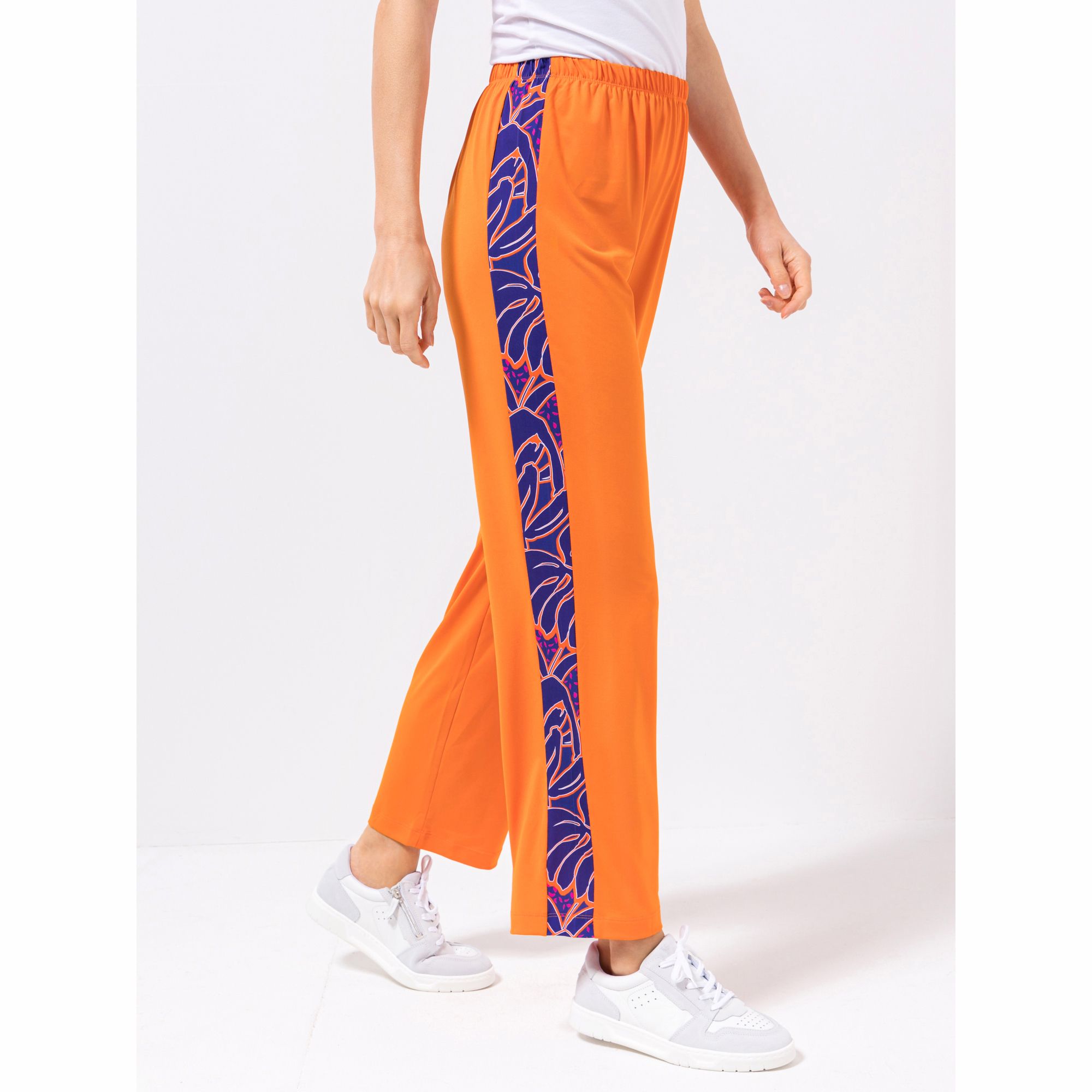 B-Ware IN-PRINT Hose, 1/1-Länge Rundumdehnbund Galonstreifen