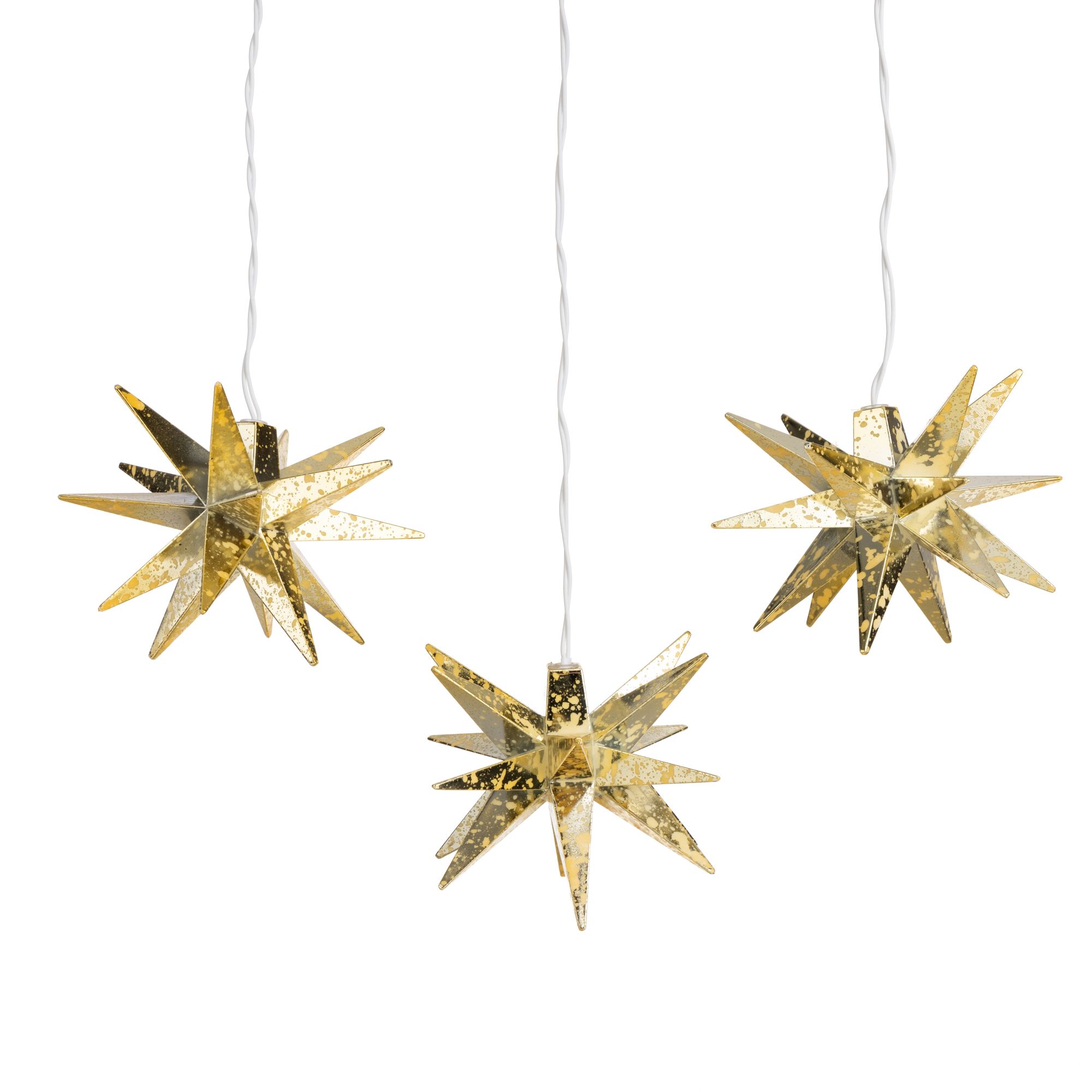 B-Ware LUMIDA Xmas 3 LED-Dekosterne warmweiße & Farbwechsel-LEDs