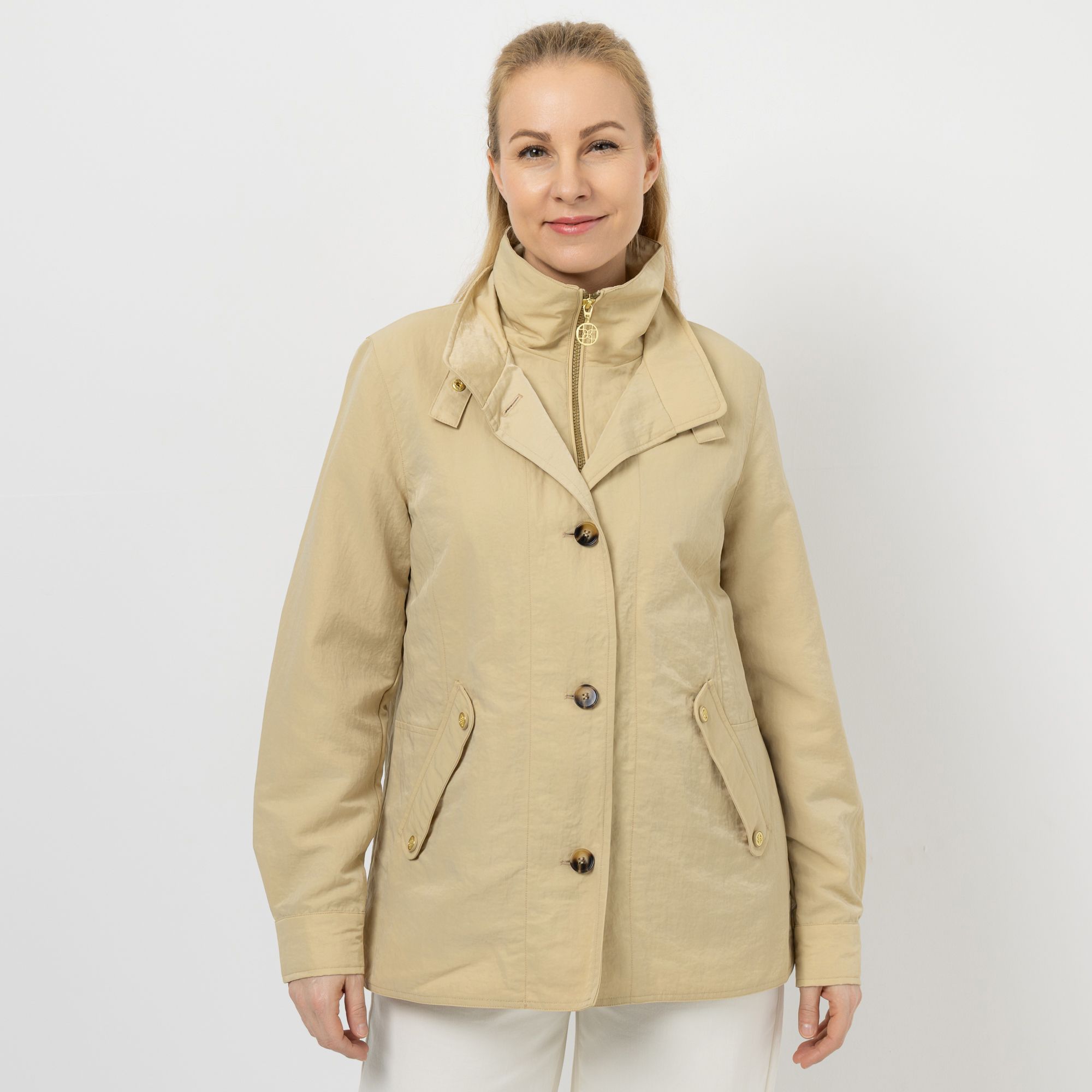 B-Ware DAWID by Dawid Tomaszewski Jacke, 2 in 1 Optik doppelter Kragen