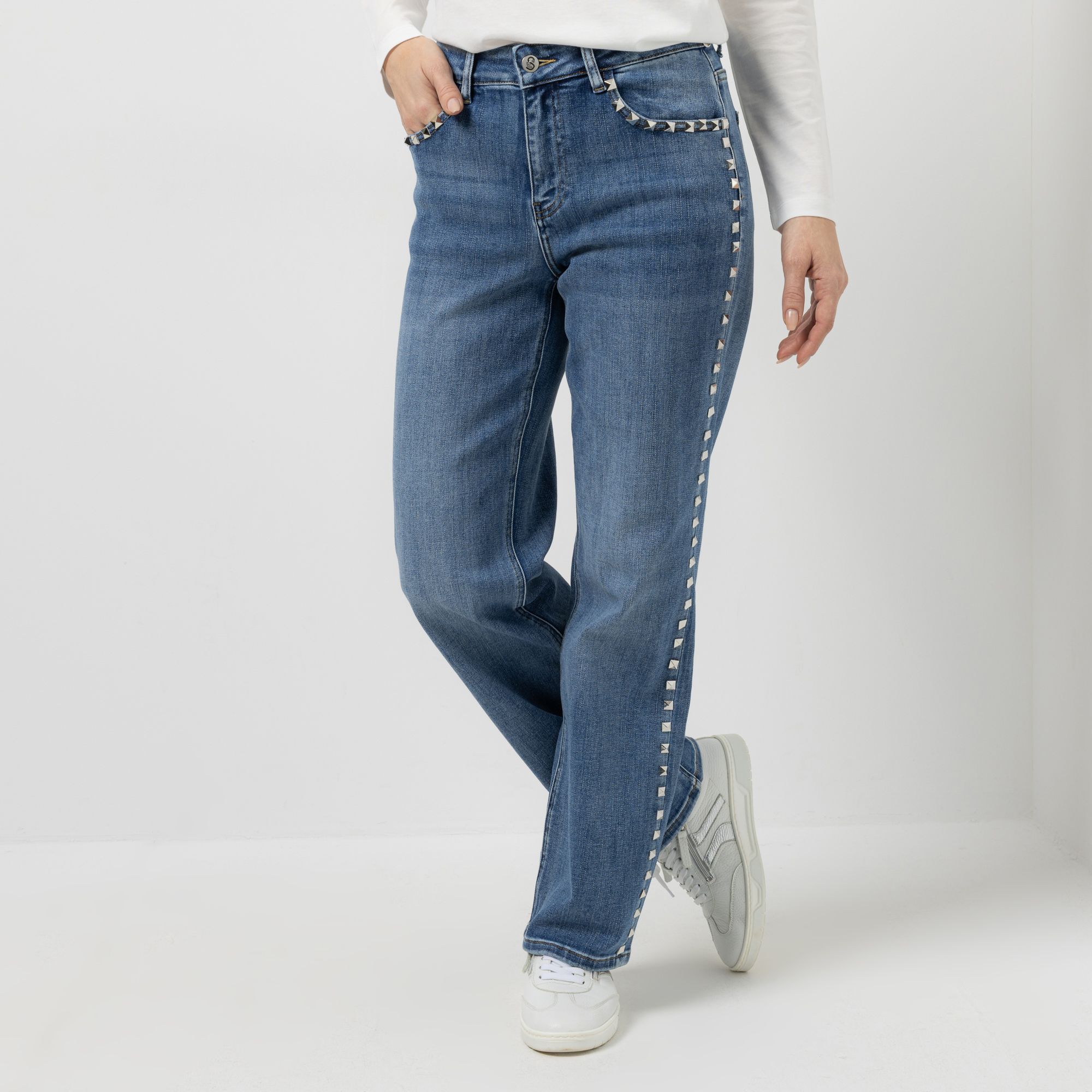 B-Ware STRANDFEIN Jeans 5-Pocket-Style Nieten-Details