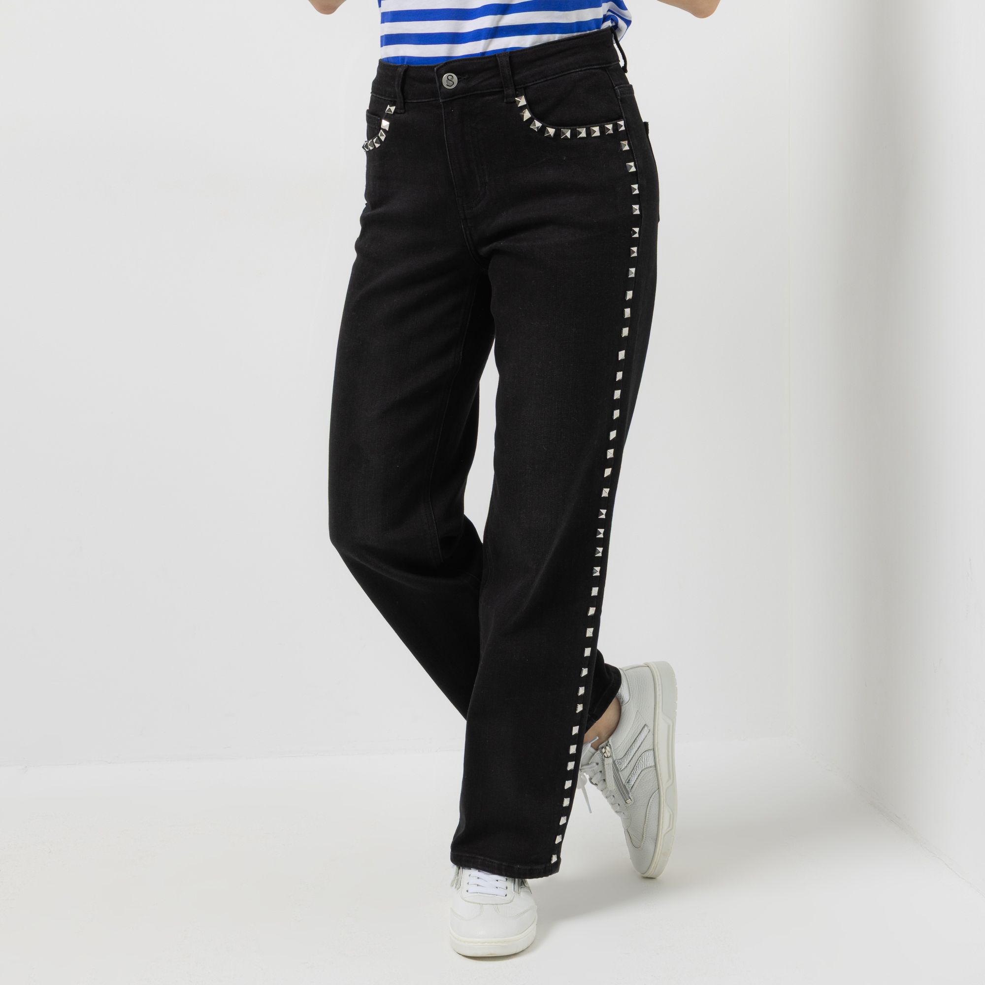 B-Ware STRANDFEIN Jeans 5-Pocket-Style Nieten-Details