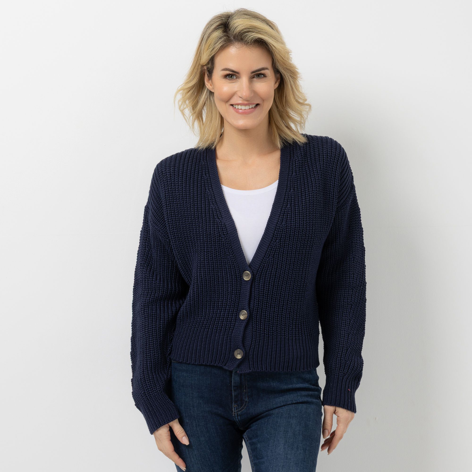 B-Ware DINE 'N' DANCE Cardigan Rippenstrick Knopfleiste