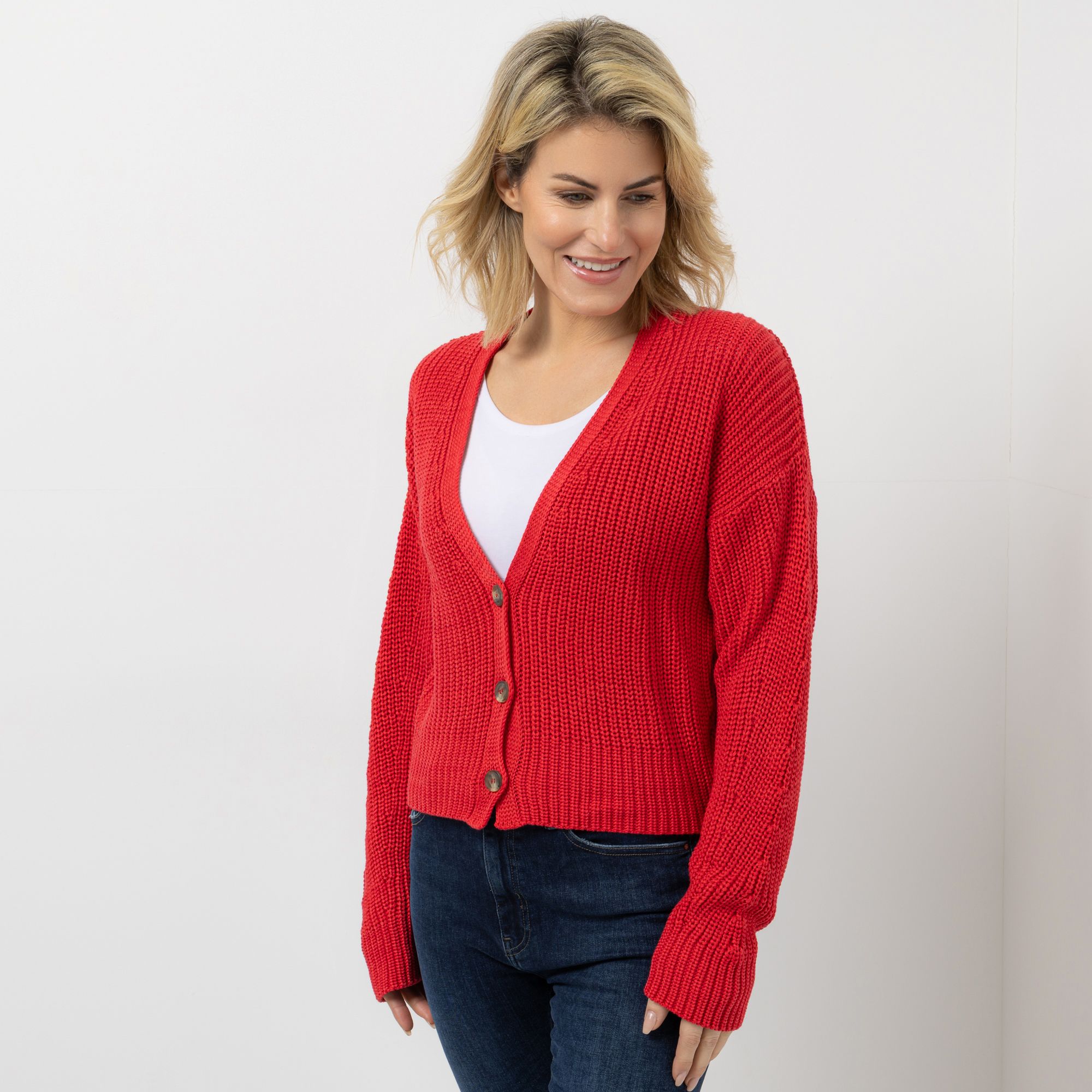B-Ware DINE 'N' DANCE Cardigan Rippenstrick Knopfleiste