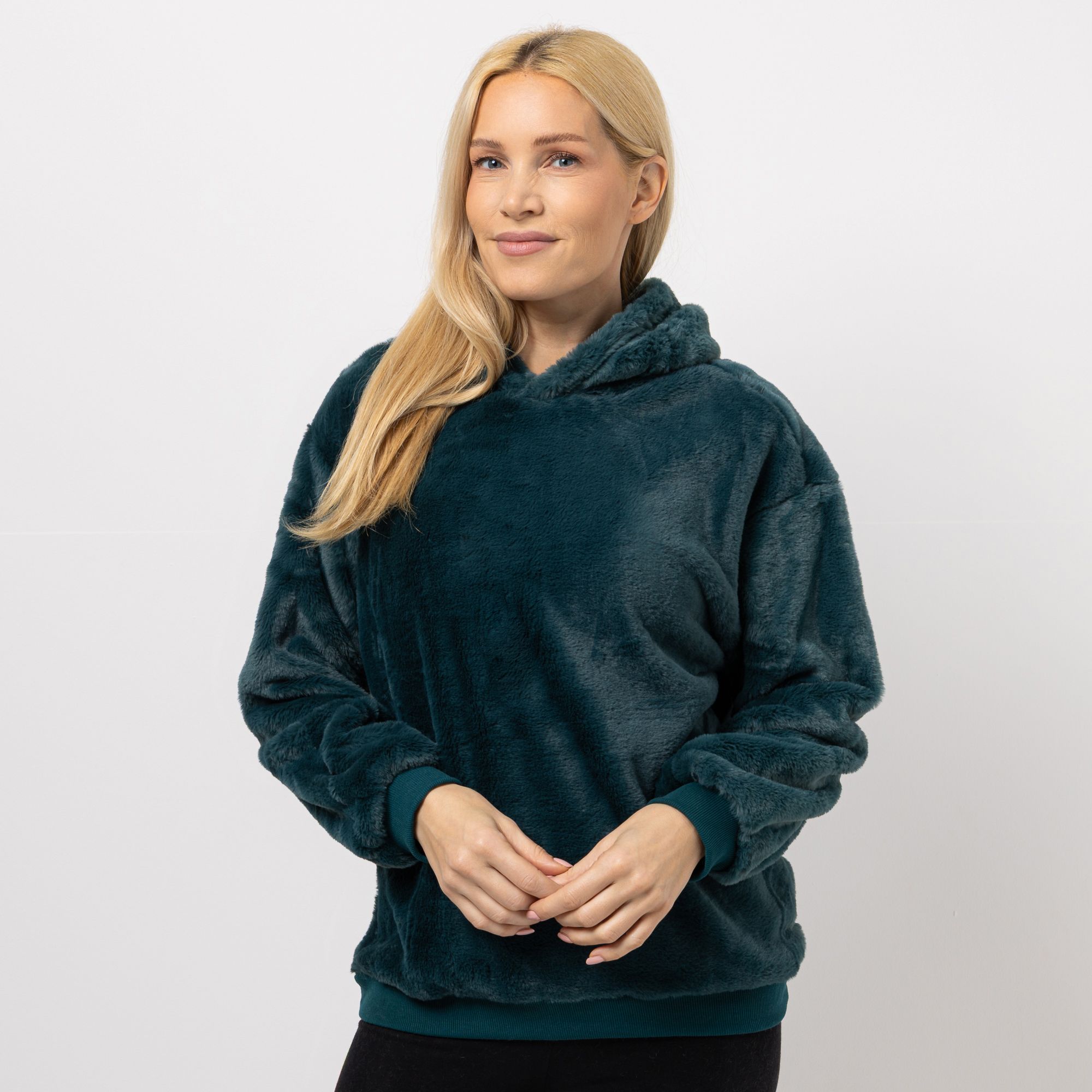 B-Ware MONT CHALET Damen-Hoodie Fellimitat Mikrofaser