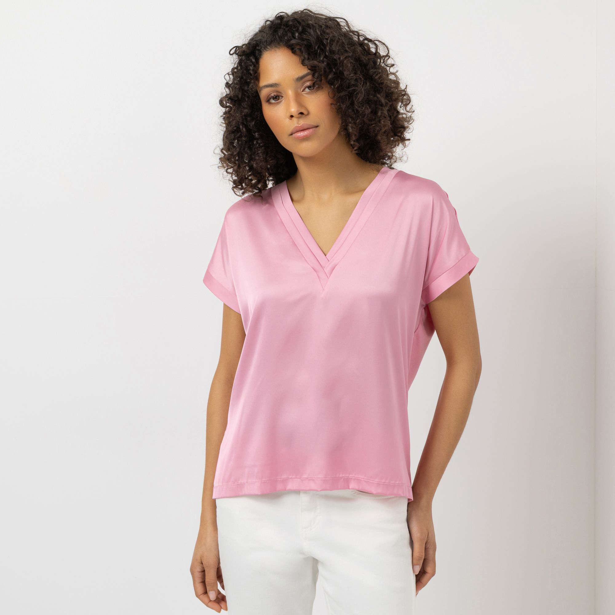 B-Ware STEFFEN SCHRAUT Blusenshirt, 1/2 Arm V-Ausschnitt Falteineinsatz