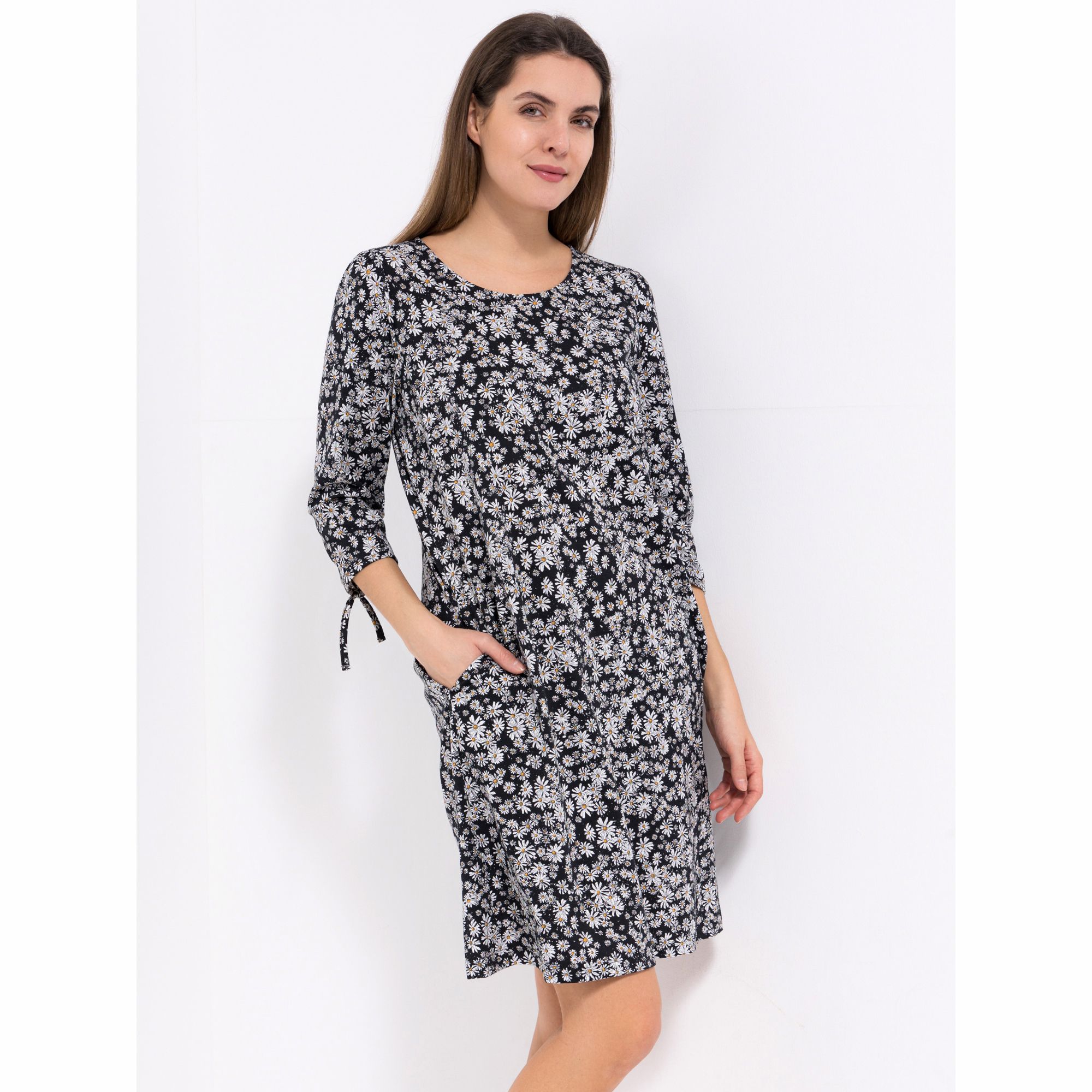 B-Ware Green Cotton by Peter Hahn Kleid, 3/4-Arm Style Emma