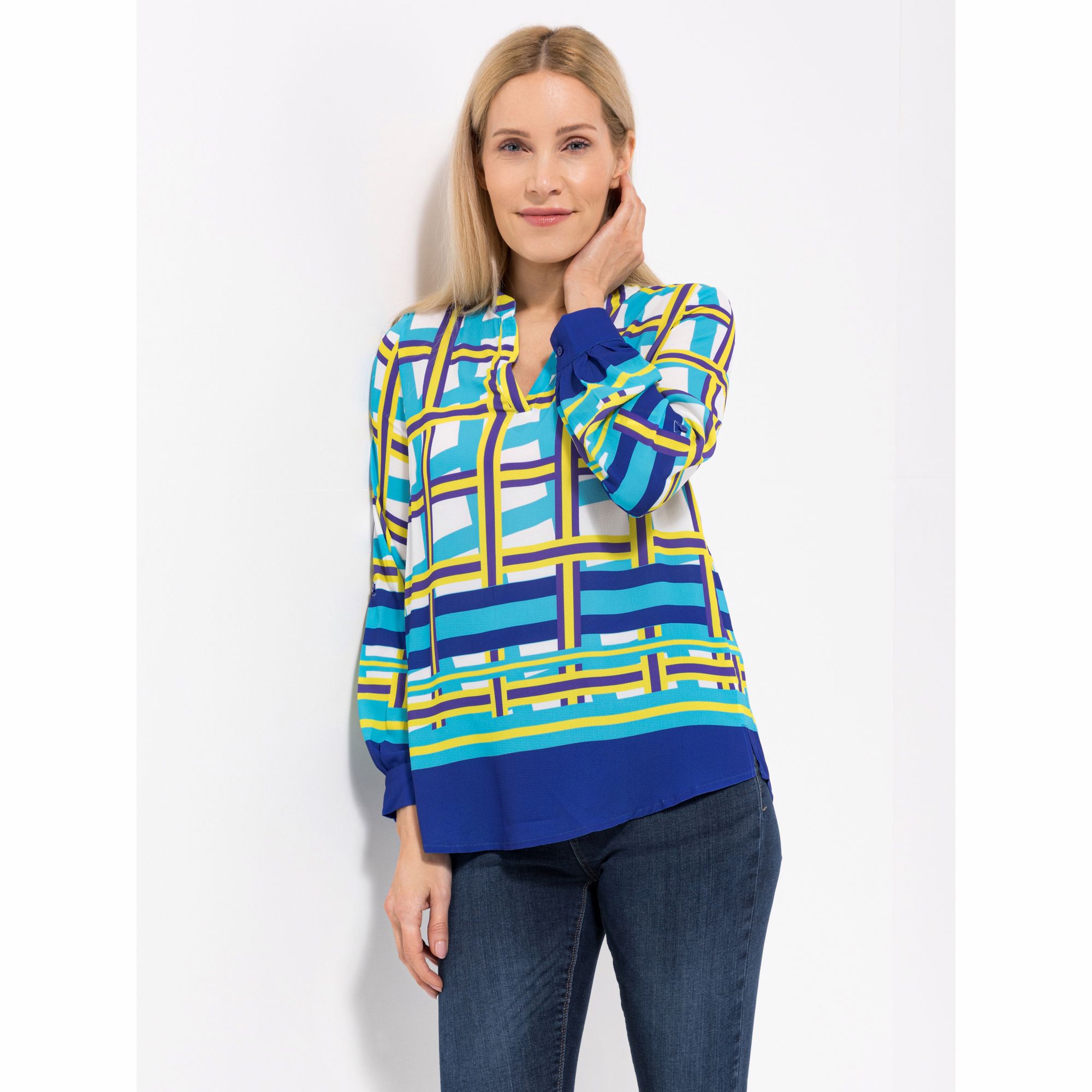 B-Ware DAWID by Dawid Tomaszewski Bluse, Manschette Serafinoausschnitt