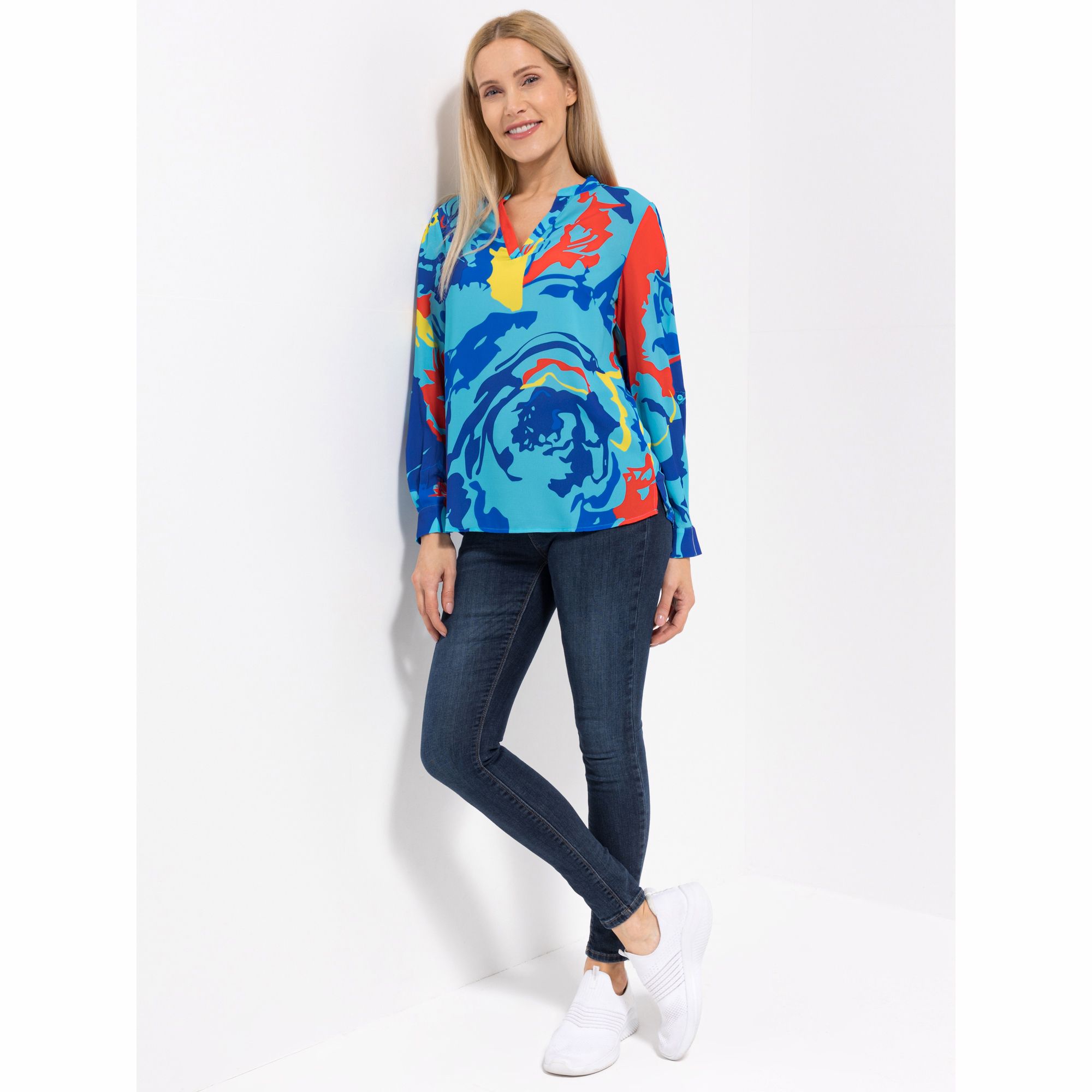 B-Ware DAWID by Dawid Tomaszewski Bluse, Manschette Serafinoausschnitt