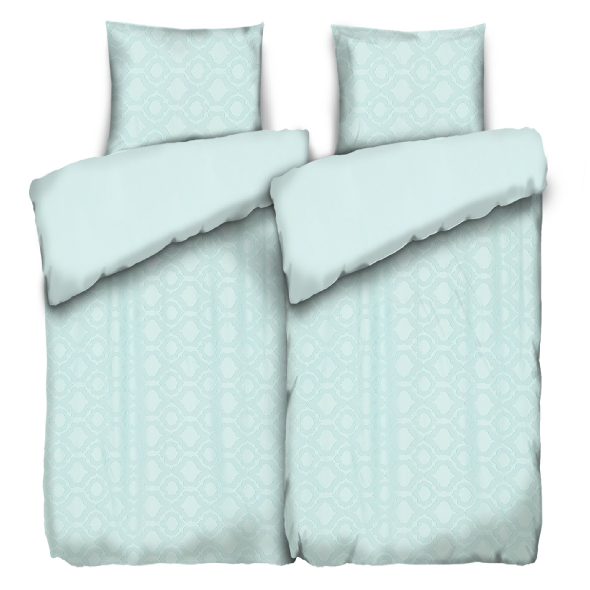 B-Ware SOFT WAVE Wendebettwäsche Rautenstruktur Doppelbett, 4tlg.