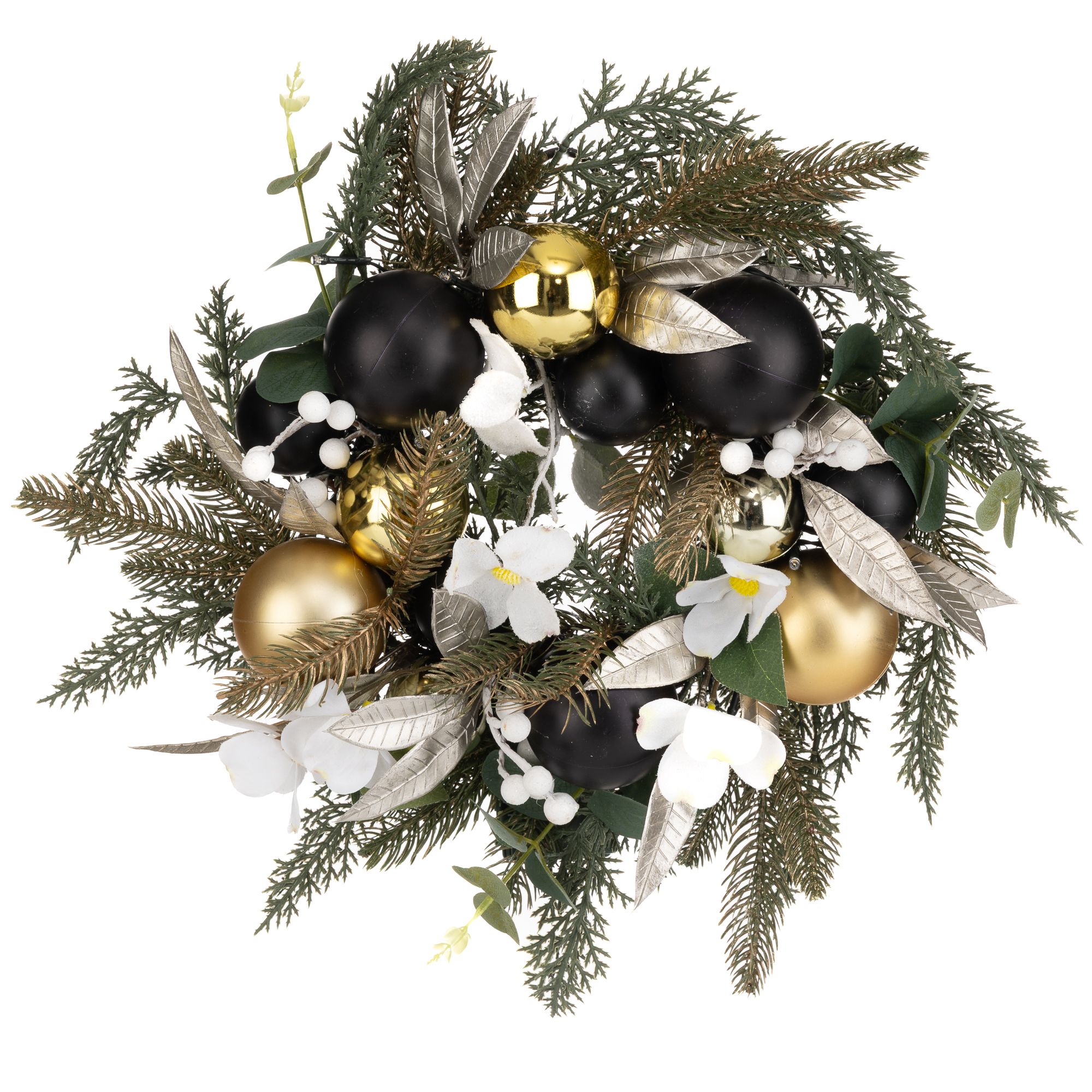 B-Ware LUMIDA Xmas LED-Dekokranz mit Kugeln 6h-Timerfunktion