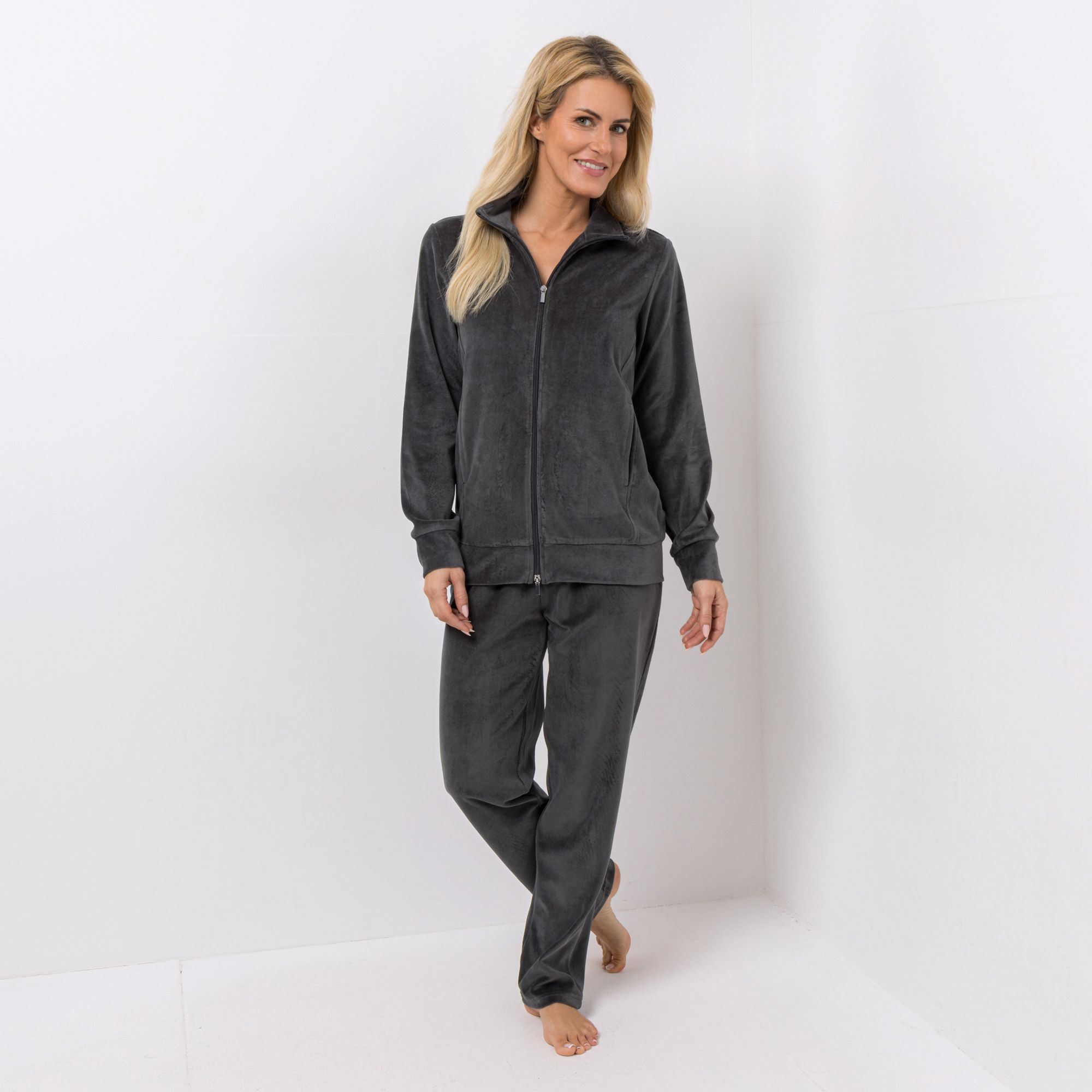 B-Ware NACHTIGALL Damen-Hausanzug uni Baumwoll Nicky