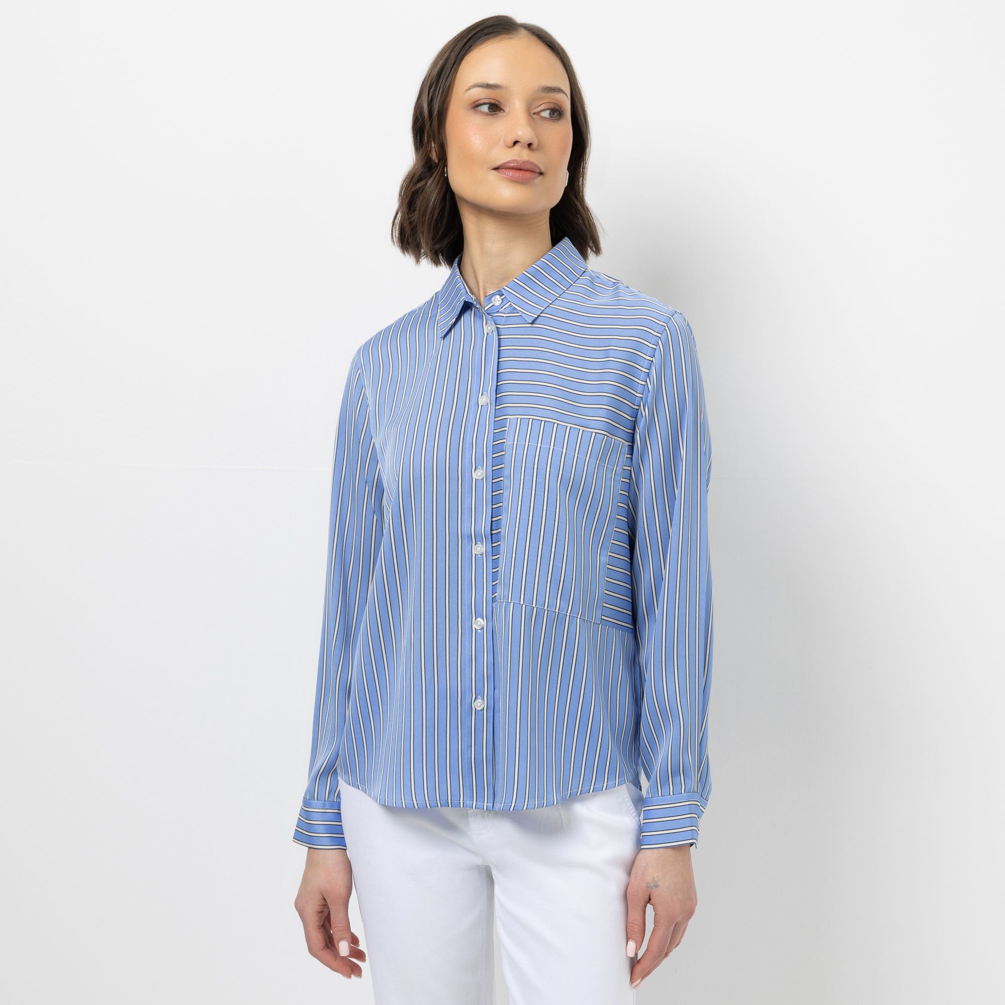 B-Ware STEFFEN SCHRAUT Bluse Knopfleiste abgerundeter Saum