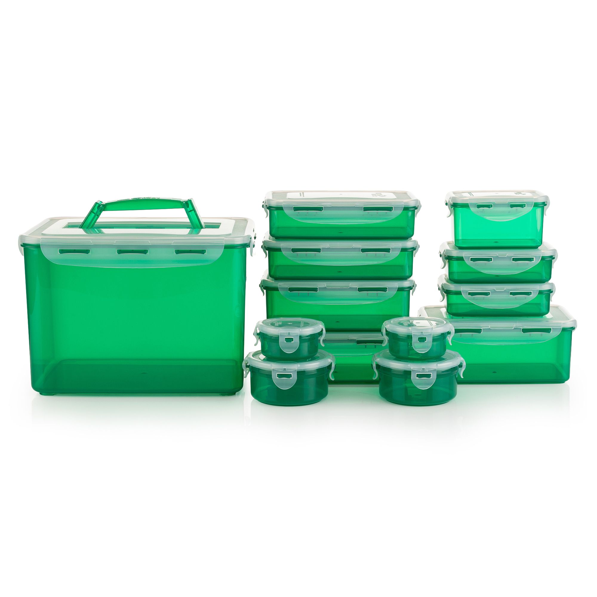 B-Ware LocknLock Frischhaltedosen-Set 100ml-10L, 13tlg. rund & rechteckig