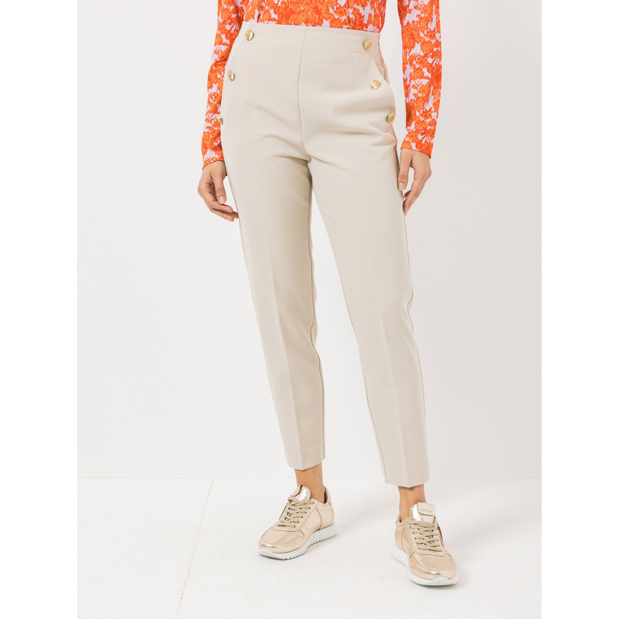 B-Ware STEFFEN SCHRAUT Hose knöchellang Knopf-Detail