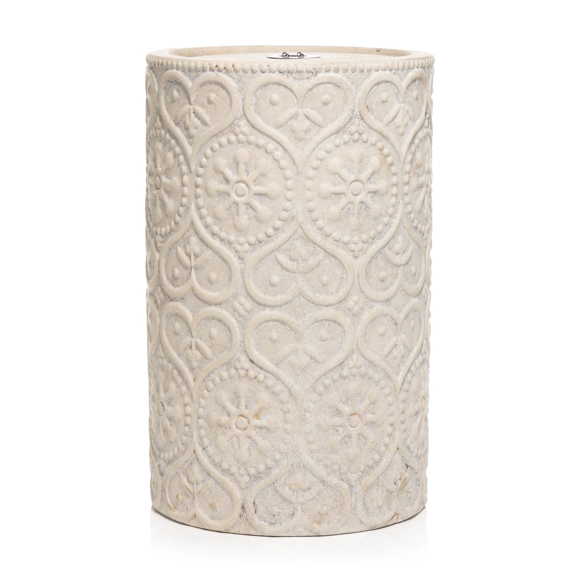 B-Ware LUMIDA Garden Keramik-Brunnen Relief-Motiv & Vogel-Figuren