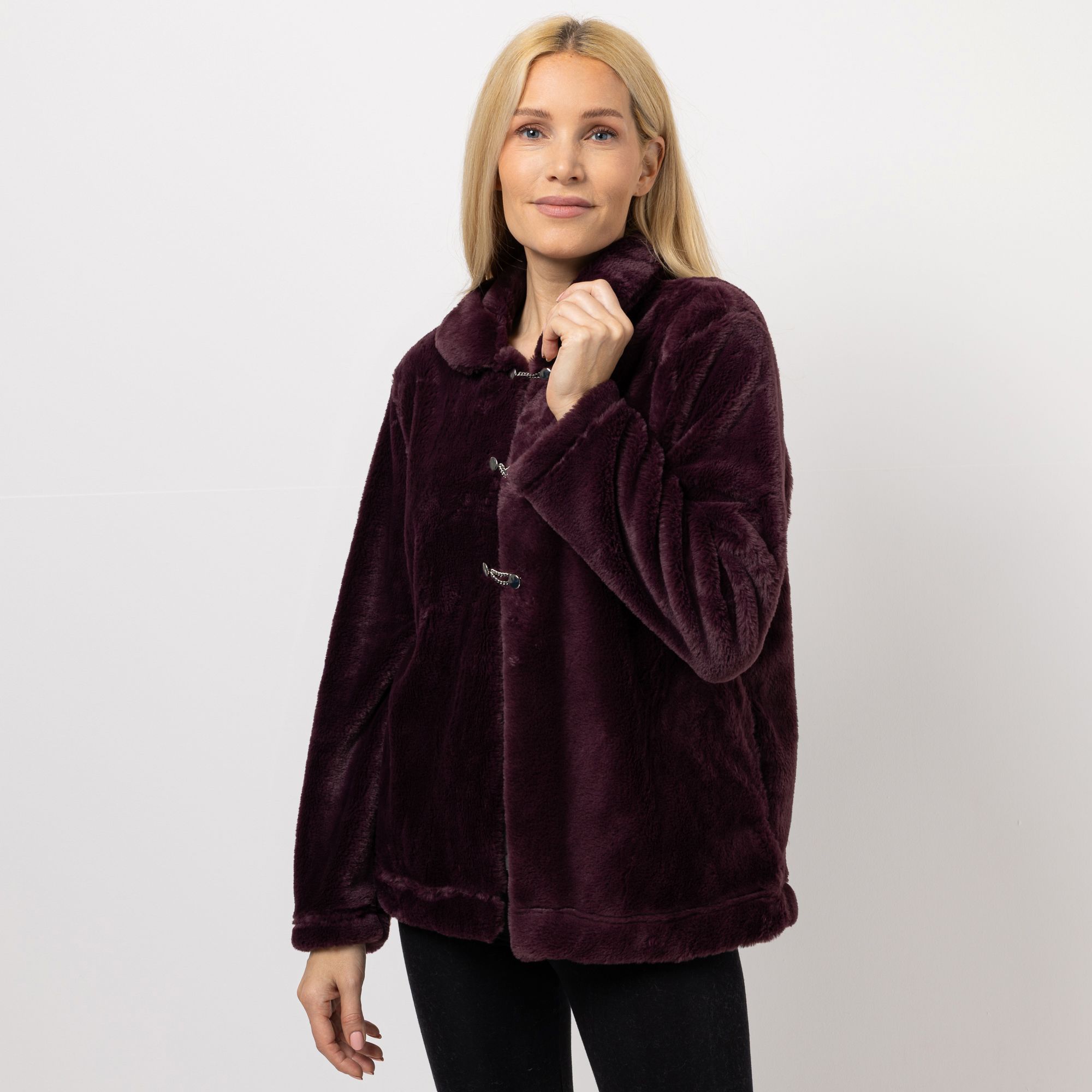 B-Ware MONT CHALET Damen-Jacke Fellimitat Mikrofaser