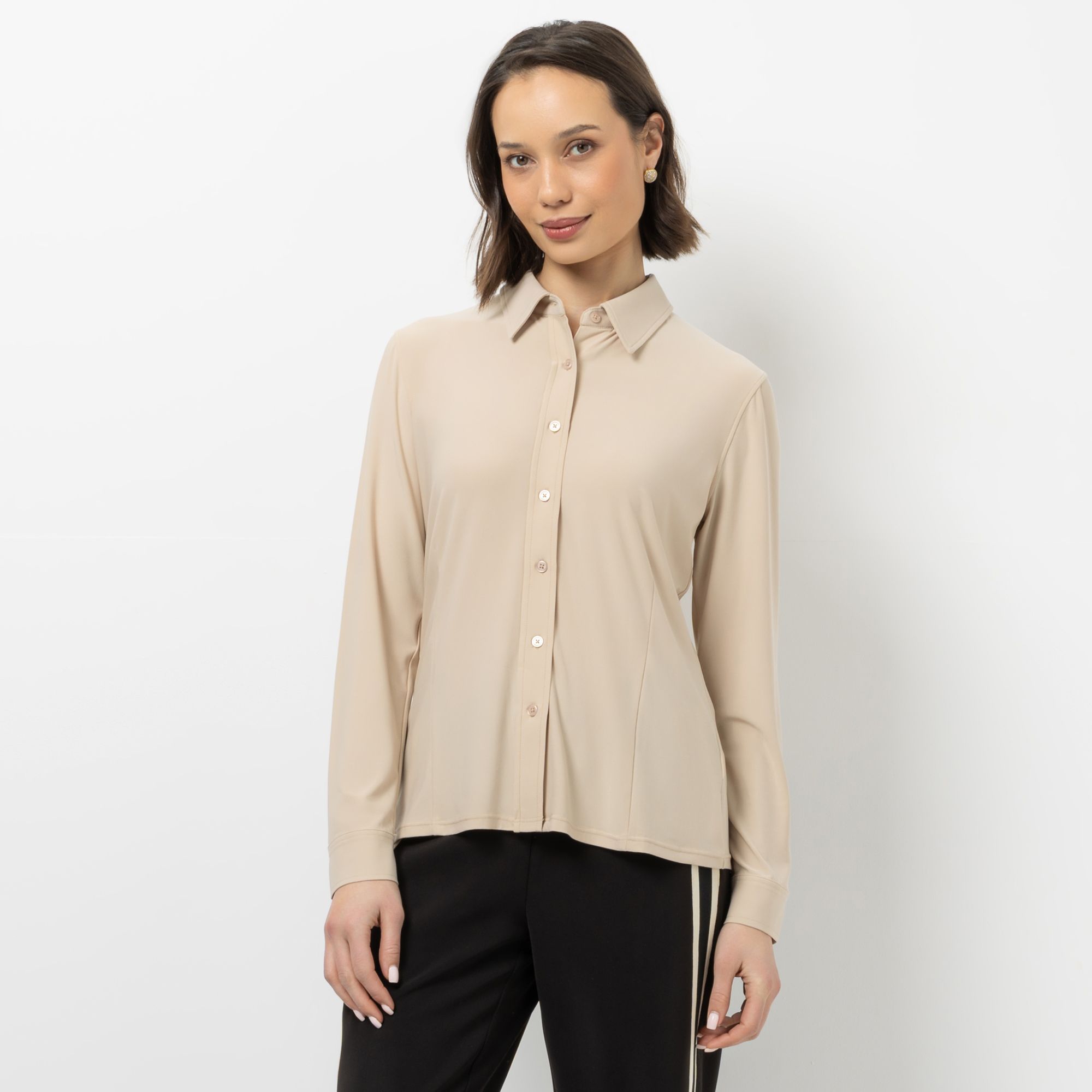 B-Ware STEFFEN SCHRAUT Jerseybluse Manschetten Hemdblusenkragen