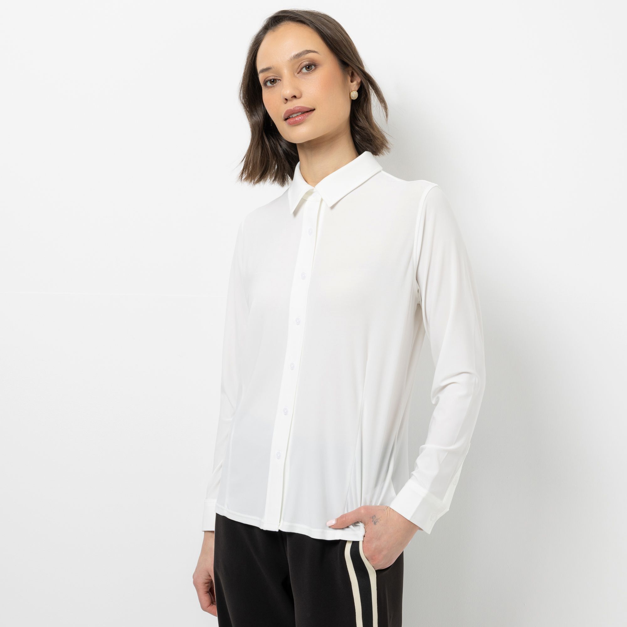 B-Ware STEFFEN SCHRAUT Jerseybluse Manschetten Hemdblusenkragen