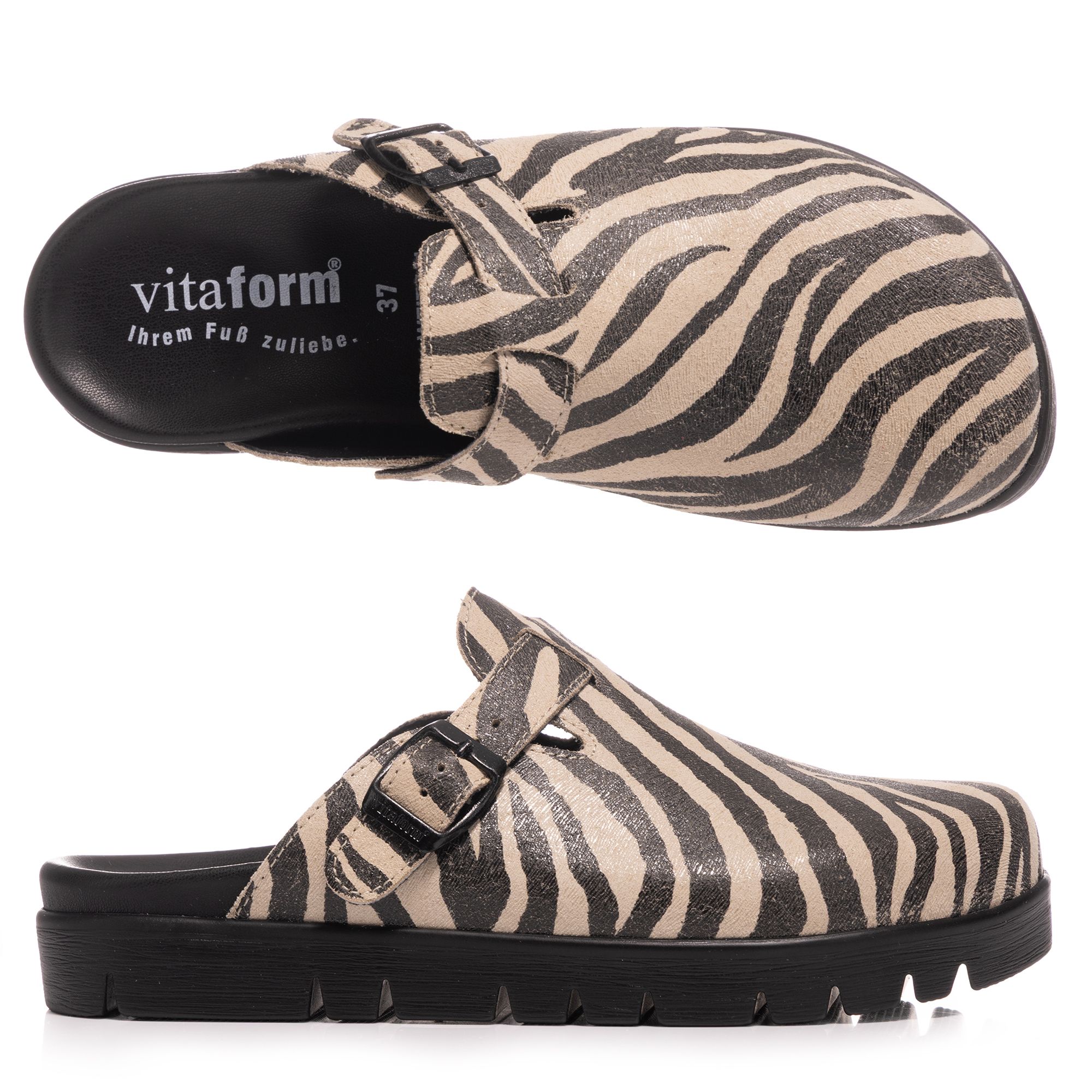 B-Ware VITAFORM Damen-Clog Verloursleder bezogenes Fußbett