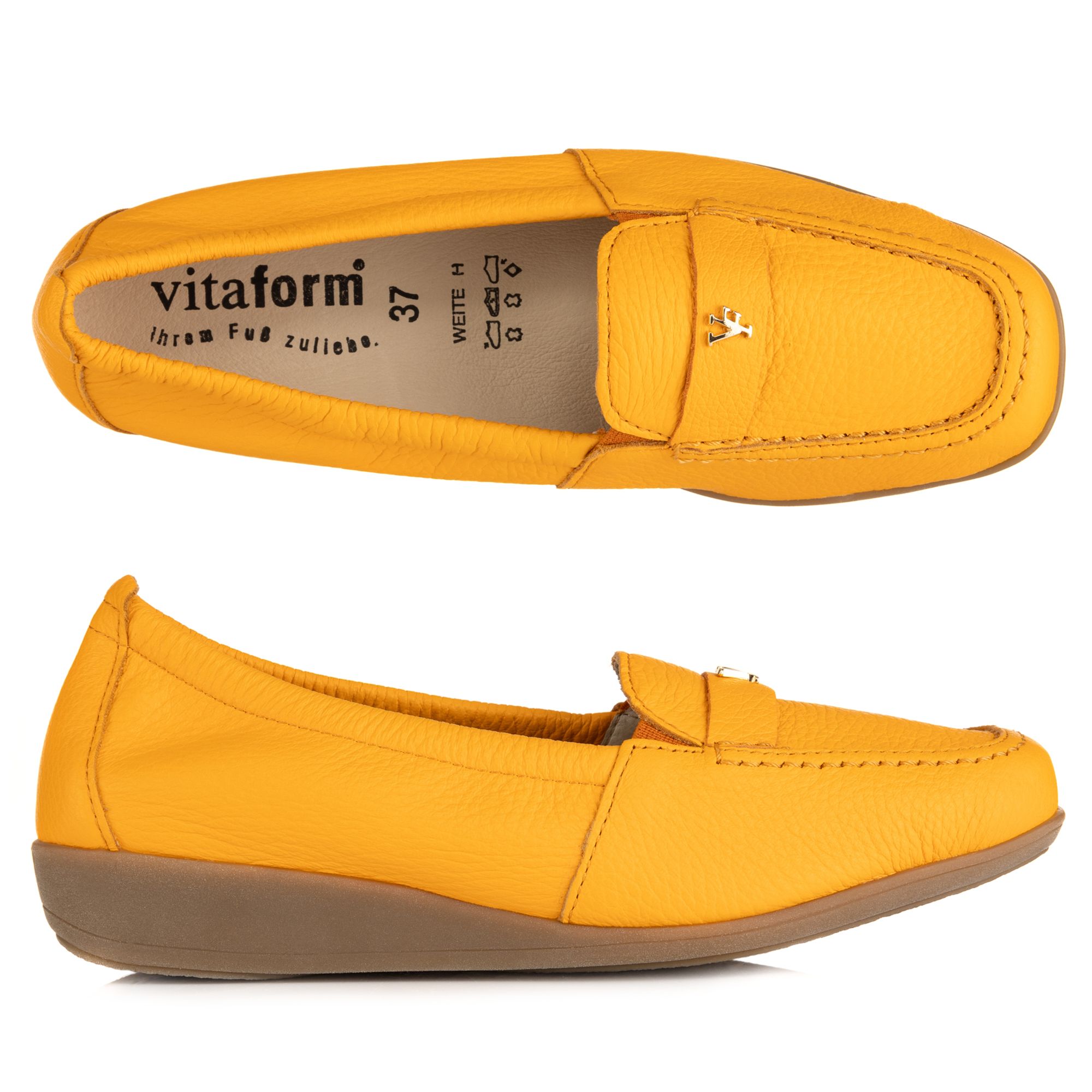 B-Ware VITAFORM Damen-Mokassin Hirschleder Schmuckniete