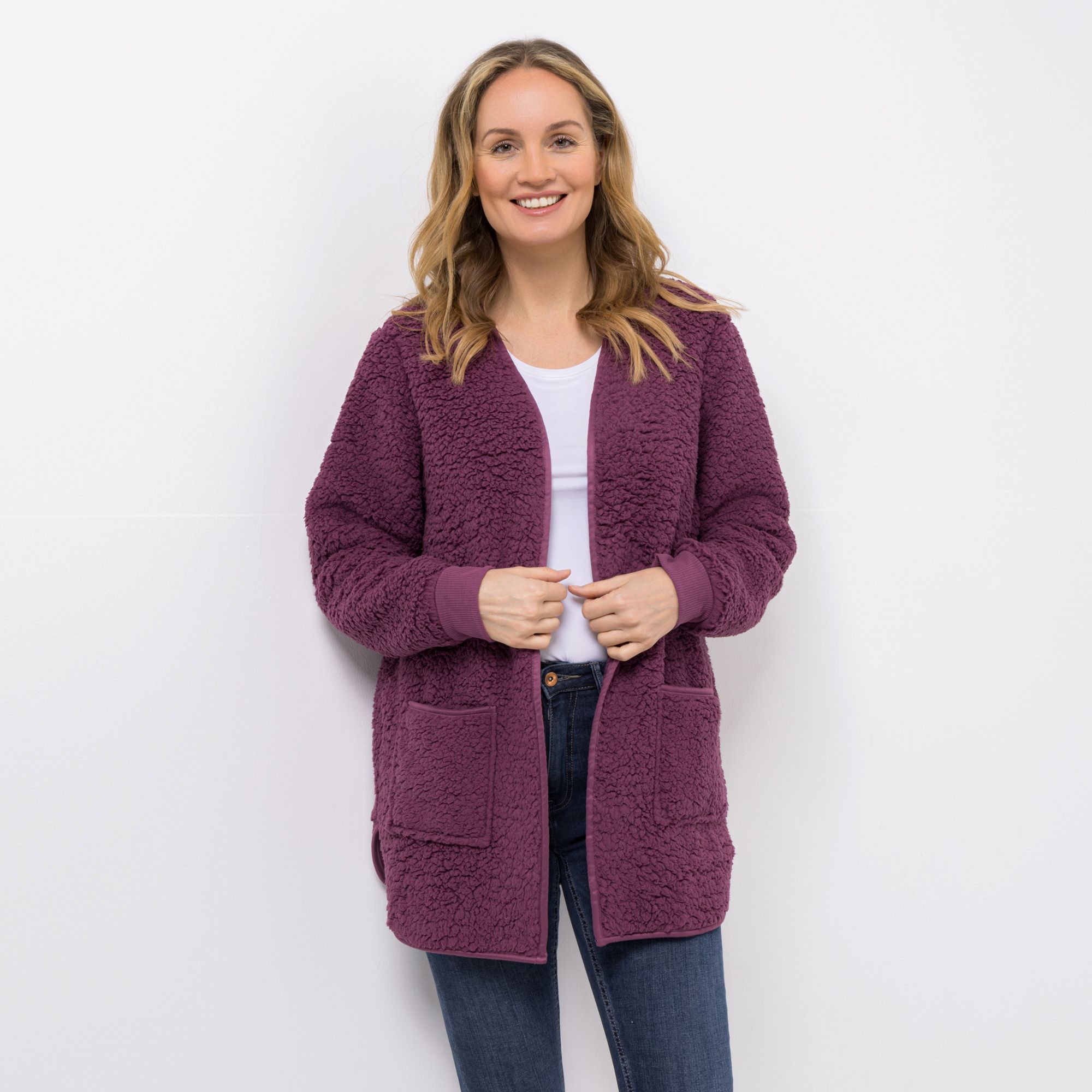 B-Ware MONT CHALET Homewear-Cardigan Designauswahl Schäfchenfell