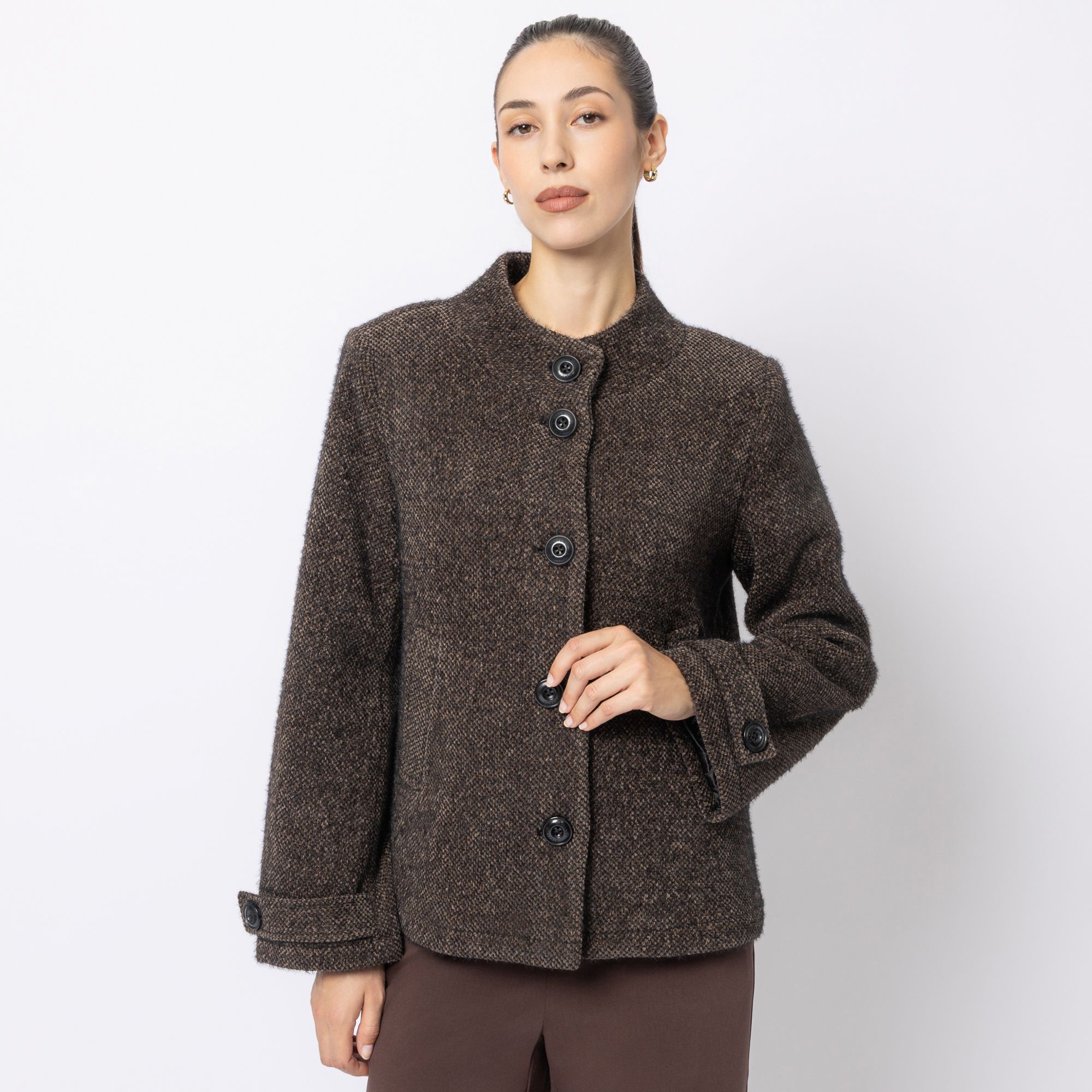 B-Ware STEFFEN SCHRAUT Jacke in Wolloptik Leistentaschen leichte A-Linie