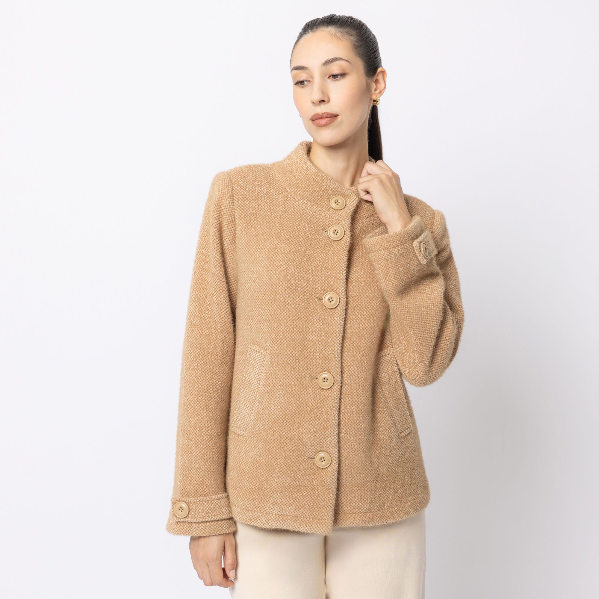 B-Ware STEFFEN SCHRAUT Jacke in Wolloptik Leistentaschen leichte A-Linie