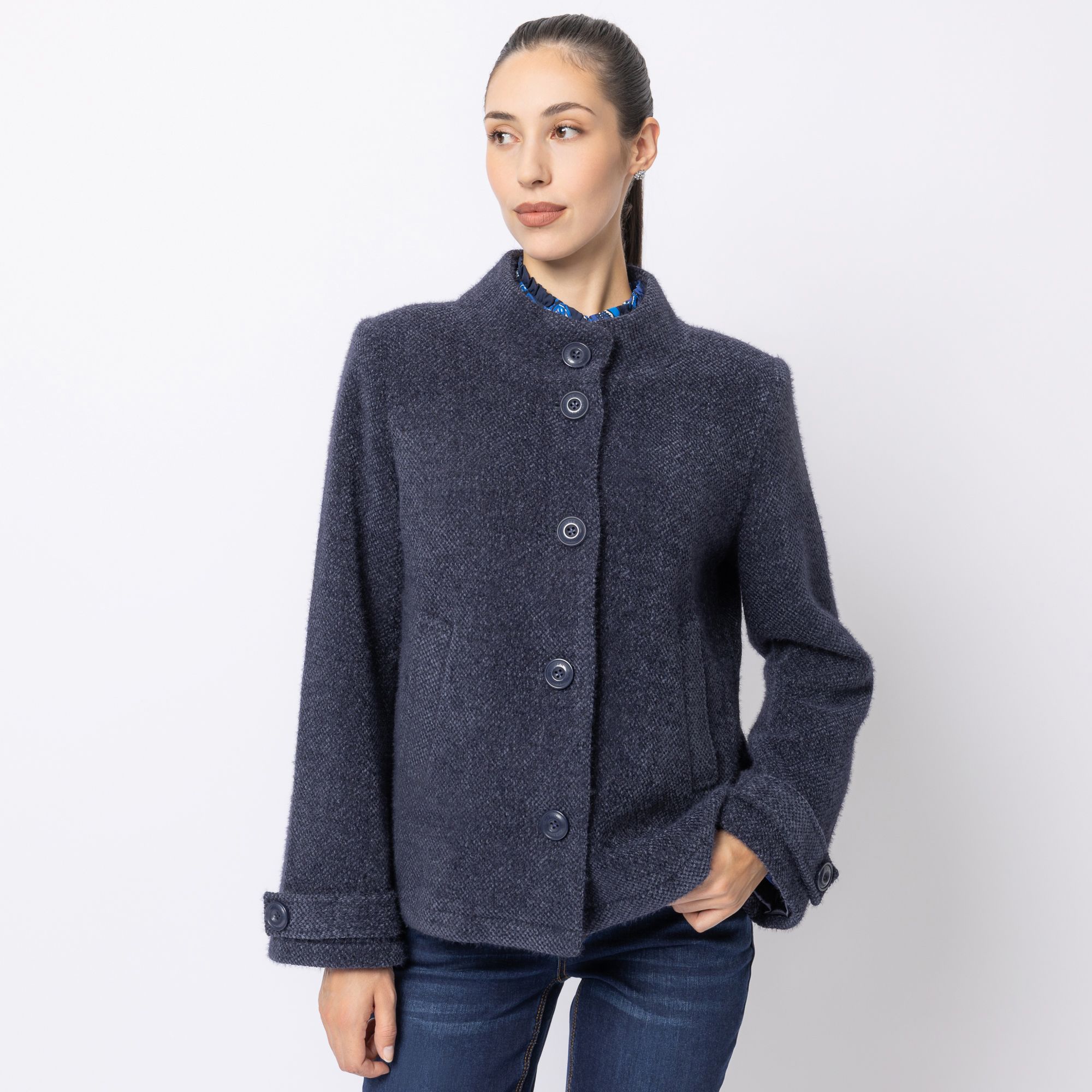 B-Ware STEFFEN SCHRAUT Jacke in Wolloptik Leistentaschen leichte A-Linie
