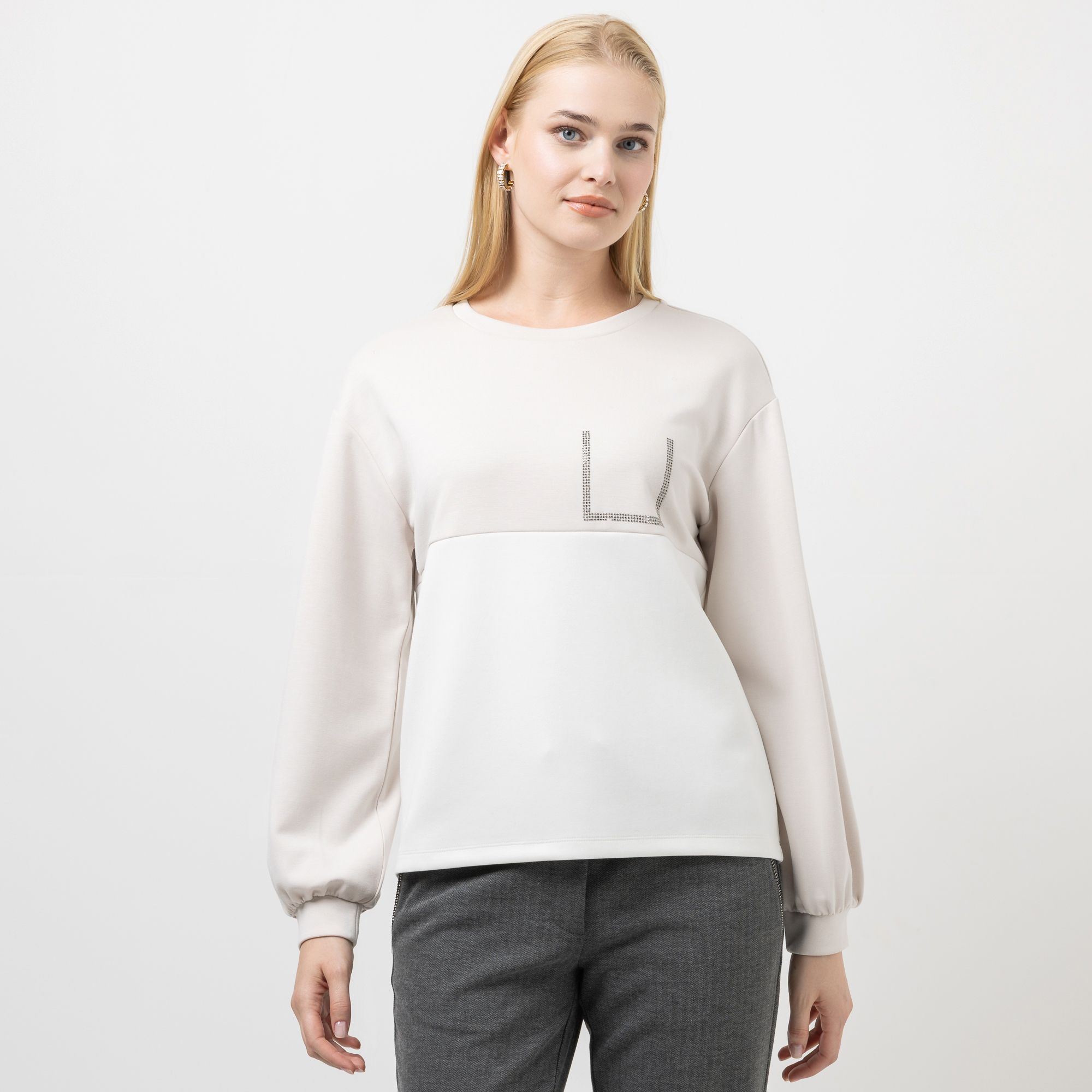 B-Ware STEFFEN SCHRAUT Sweatshirt, langarm angedeutete Tasche Strasssteine