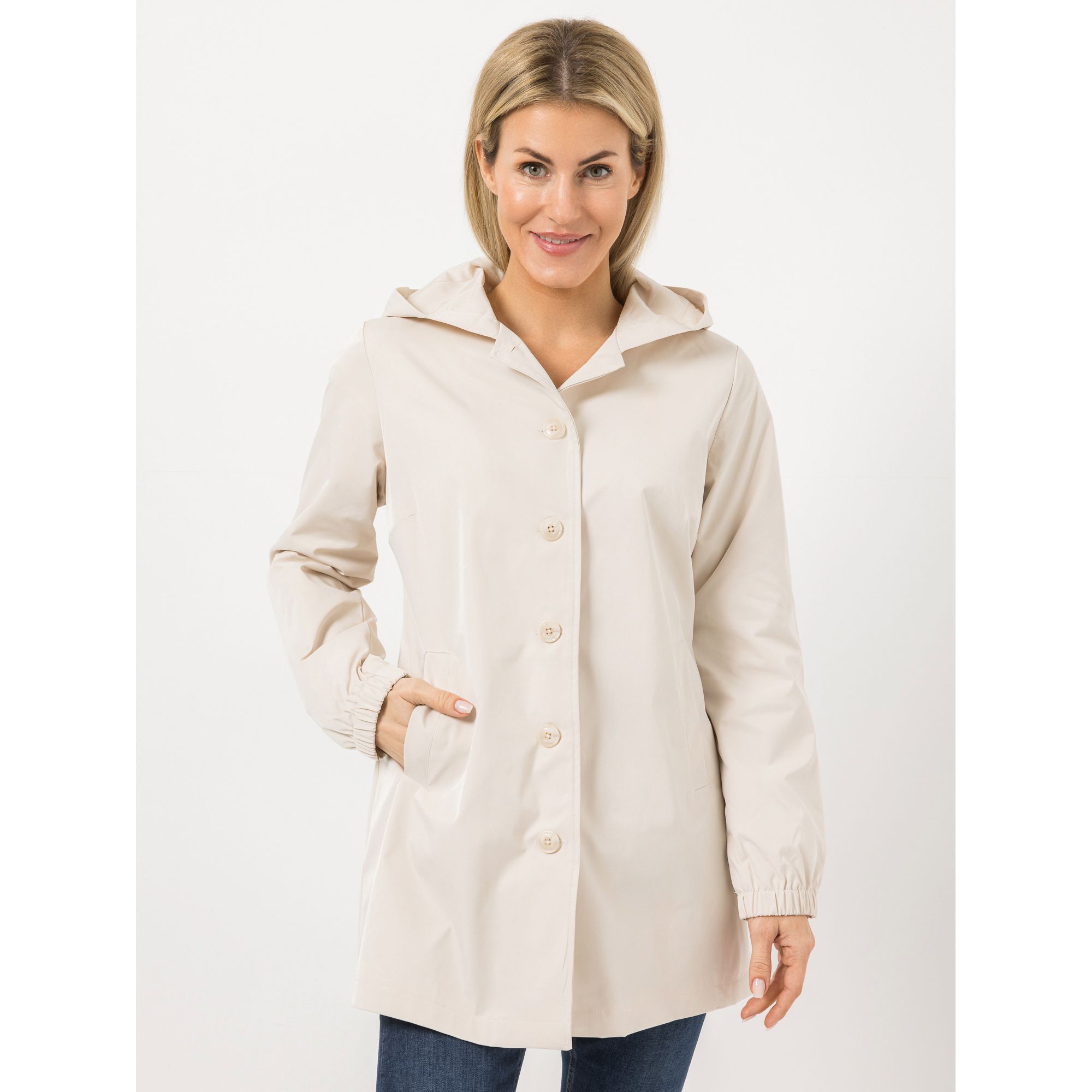 B-Ware VIA MILANO Jacke Trenchcoat-Style Knopfleiste