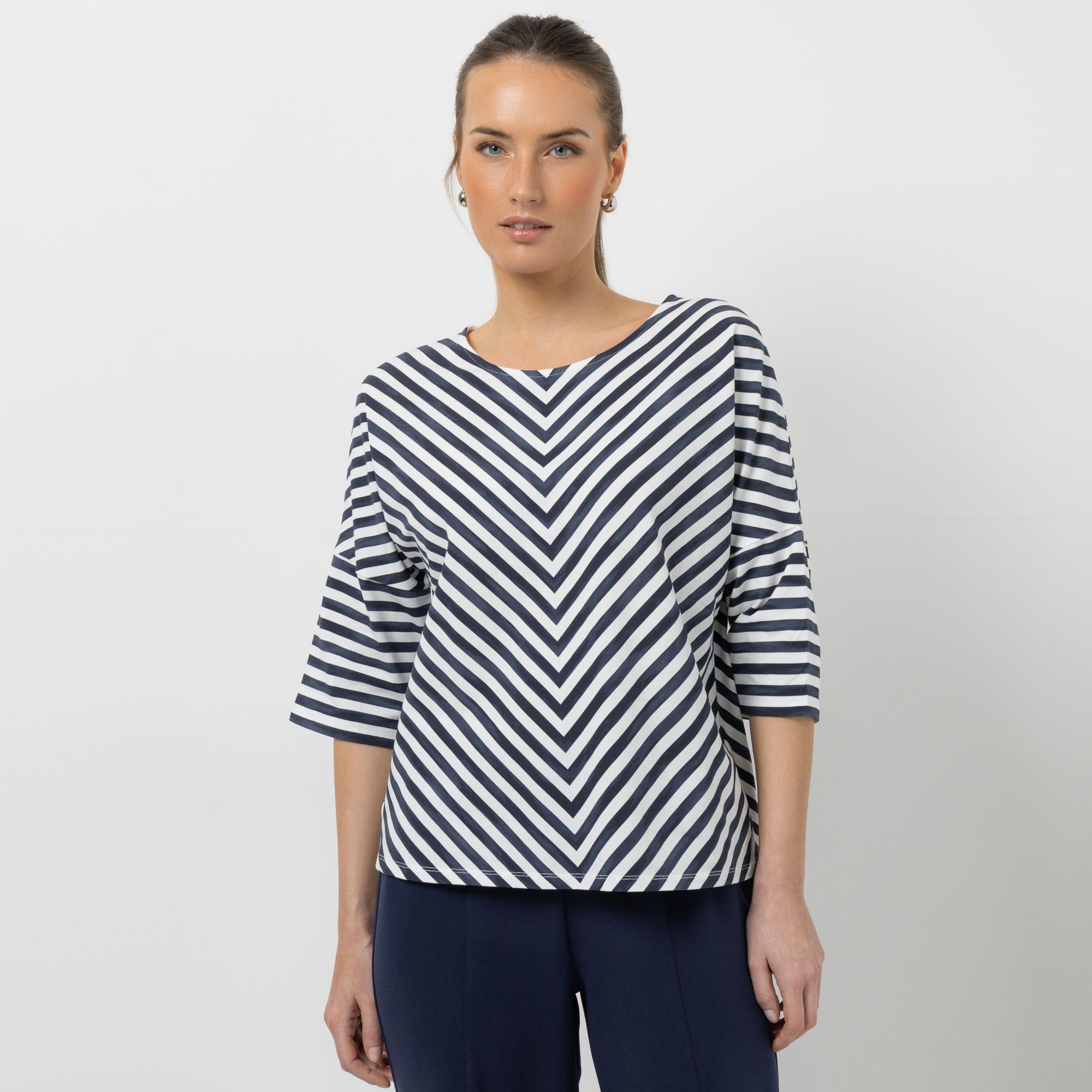 B-Ware STEFFEN SCHRAUT Shirt, langer 1/2 Arm Rundhalsausschnitt Streifendruck