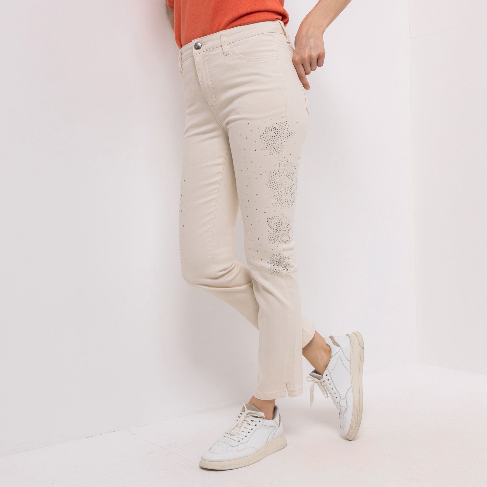 B-Ware VIA MILANO Jeans, knöchellang 5-Pocket-Style schmales Bein