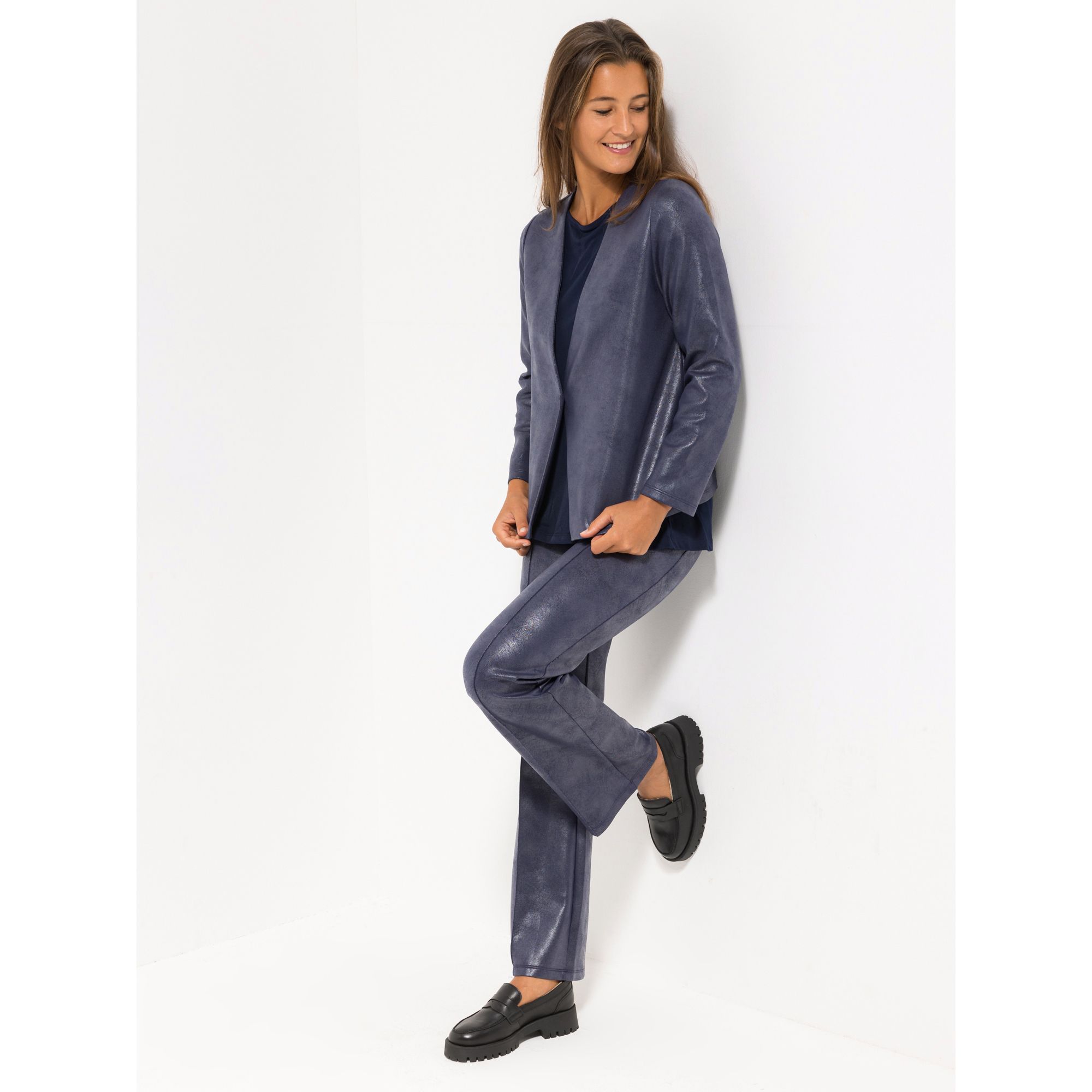 B-Ware KIM & CO. Blazer, 1/1-Arm Antique Leder Optik 1 Knopf