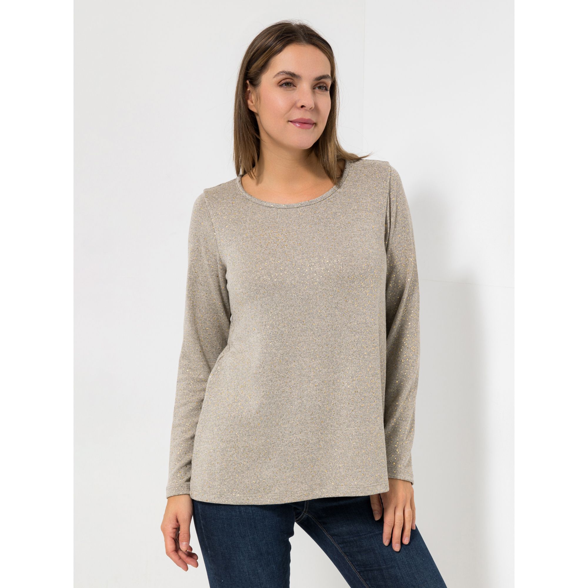 B-Ware KIM & CO. Shirt, Langarm Boucle Jersey Bündchen