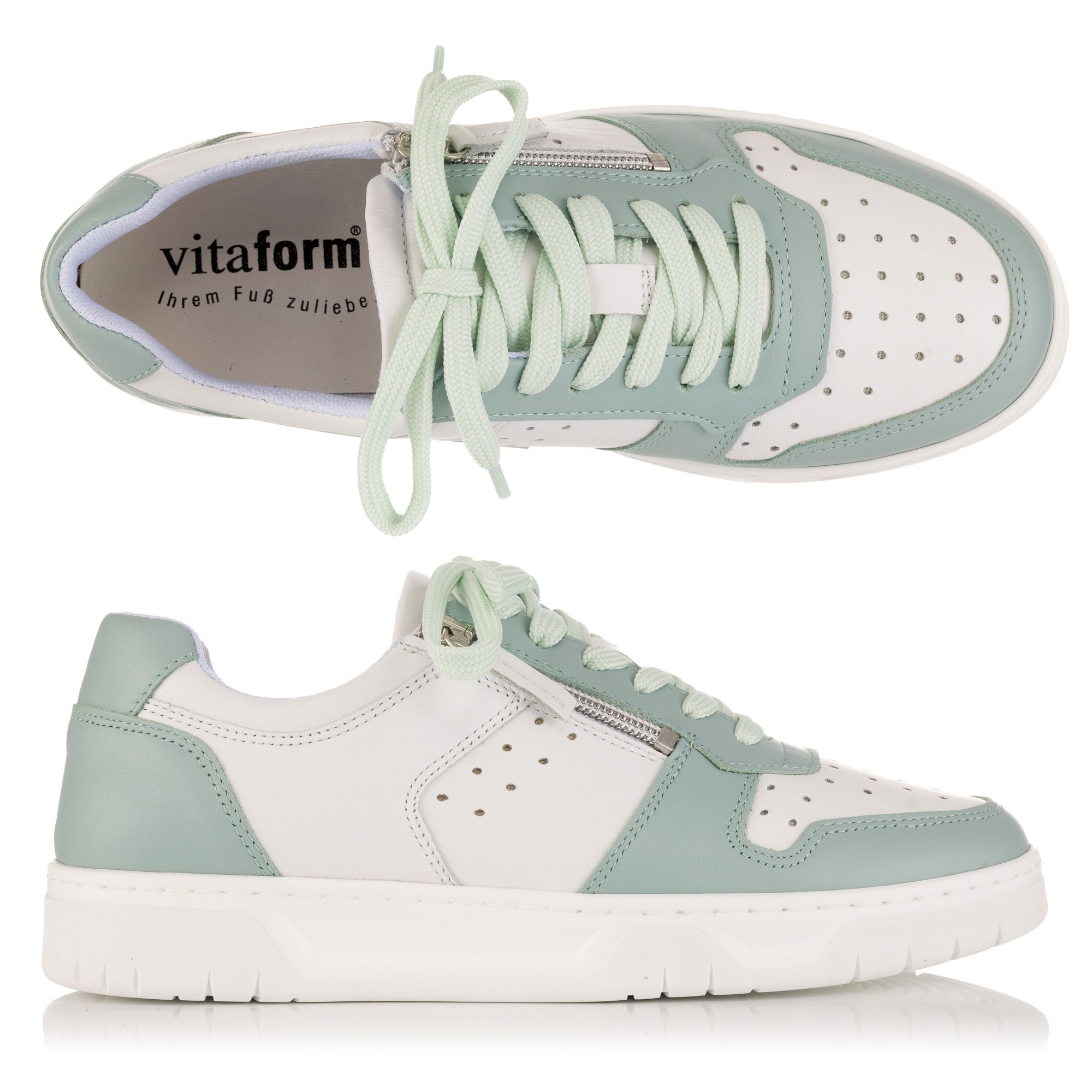 B-Ware VITAFORM Damen- Sneaker Nappaleder Reißverschluss