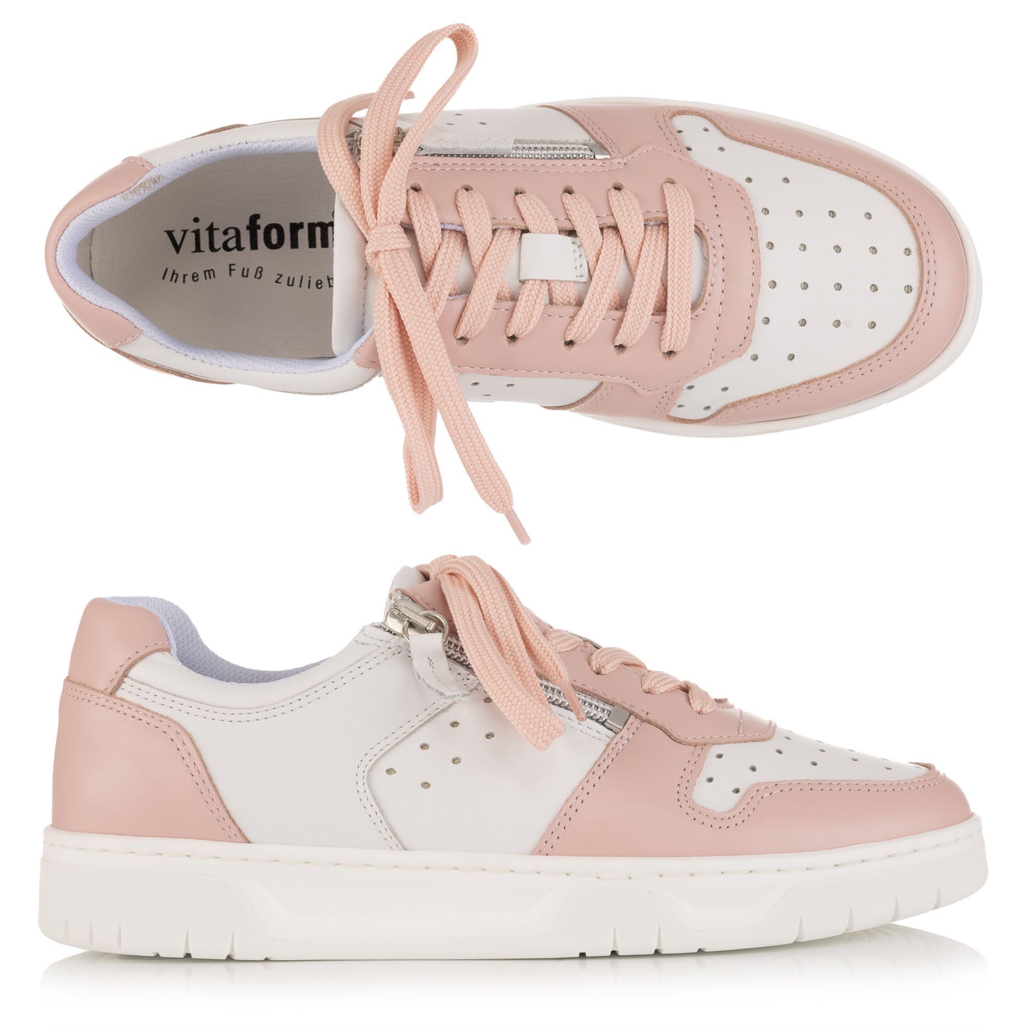 B-Ware VITAFORM Damen- Sneaker Nappaleder Reißverschluss