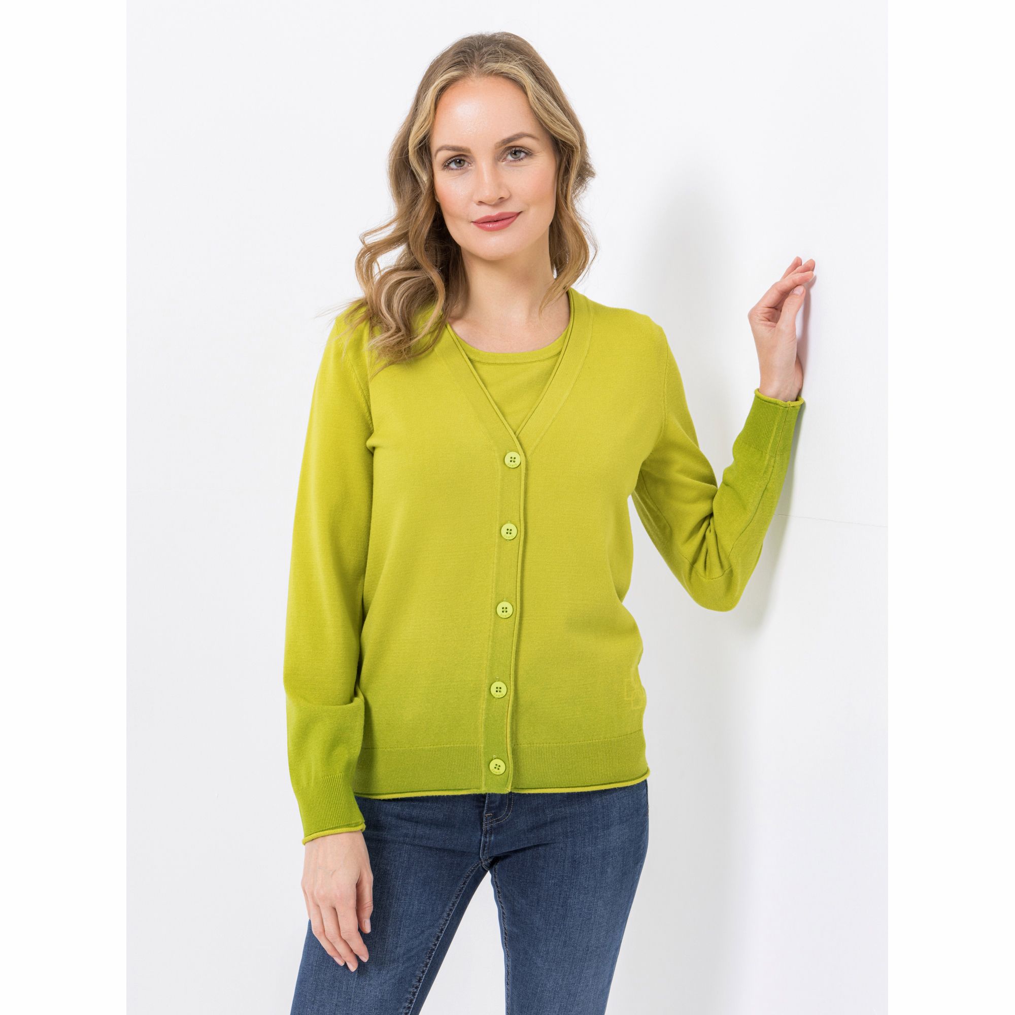 B-Ware DAWID by Dawid Tomaszewski Cardigan, Langarm V-Ausschnitt