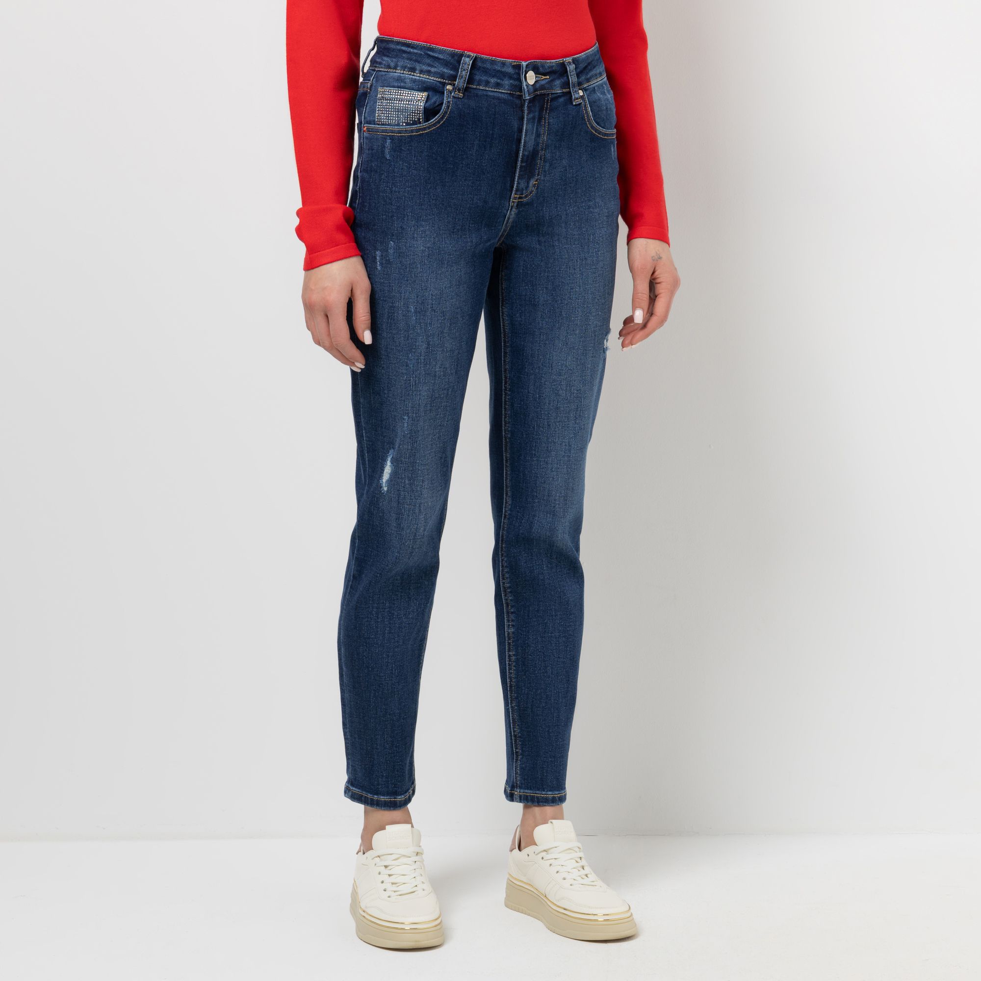 B-Ware STEFFEN SCHRAUT Jeanshose, Boyfriend knöchellang Strassdetails