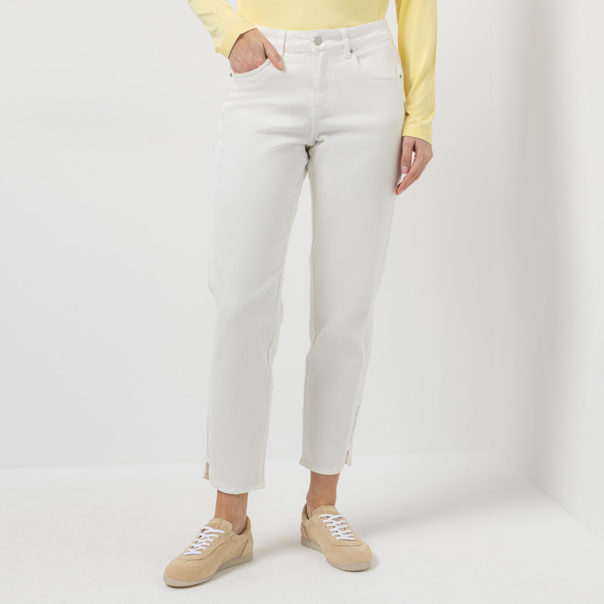 B-Ware STEFFEN SCHRAUT Jeans, knöchellang Galonstreifen Strassdetails