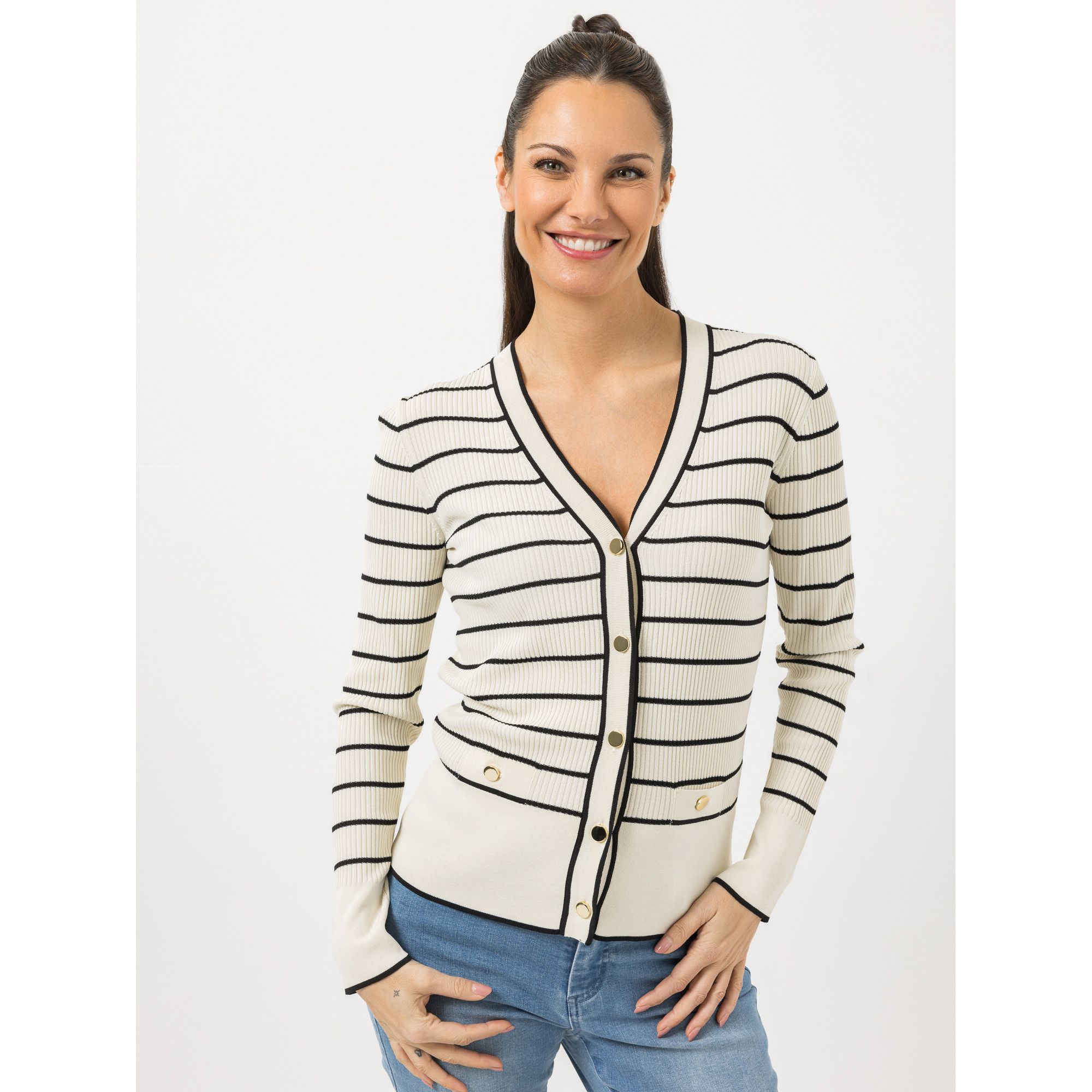 B-Ware STEFFEN SCHRAUT Cardigan V-Ausschnitt Knopfleiste