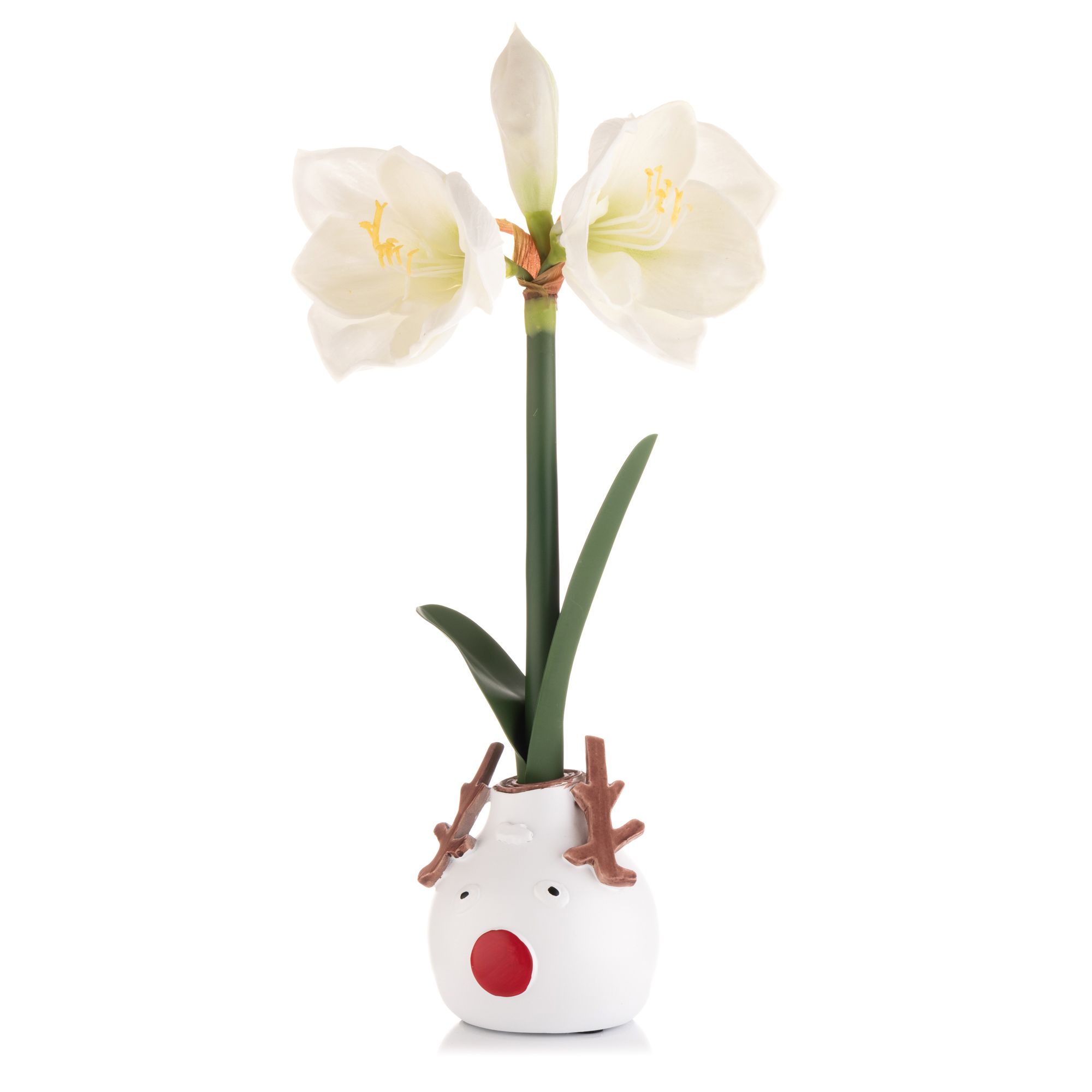 B-Ware ABELLA Flora künstl. Amaryllis Realtouch-Effekt Motiv-Topf