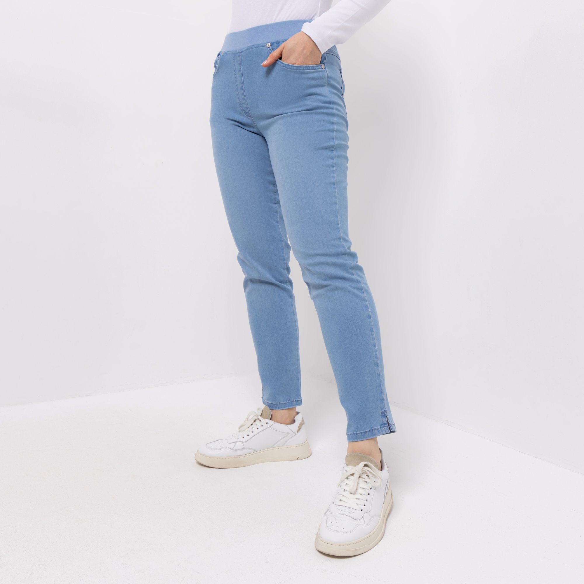 B-Ware RAPHAELA BY BRAX Jeans Pamina 6/8 Deko Rundumdehnbund Swarowski-Verzierung
