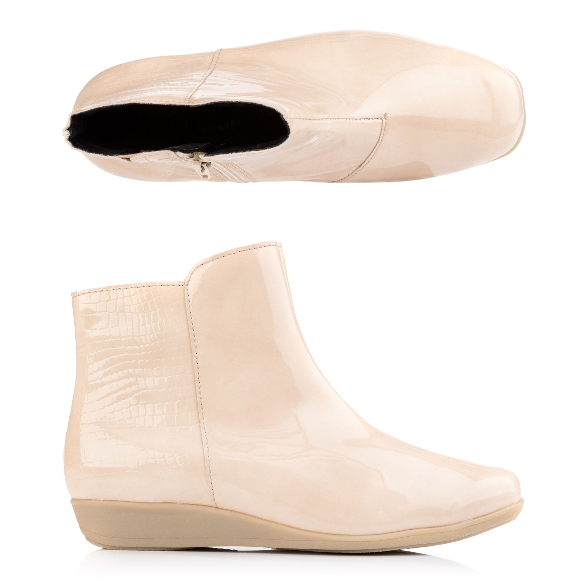 B-Ware VITAFORM Damen-Stiefelette Lackstretch Reptilferse