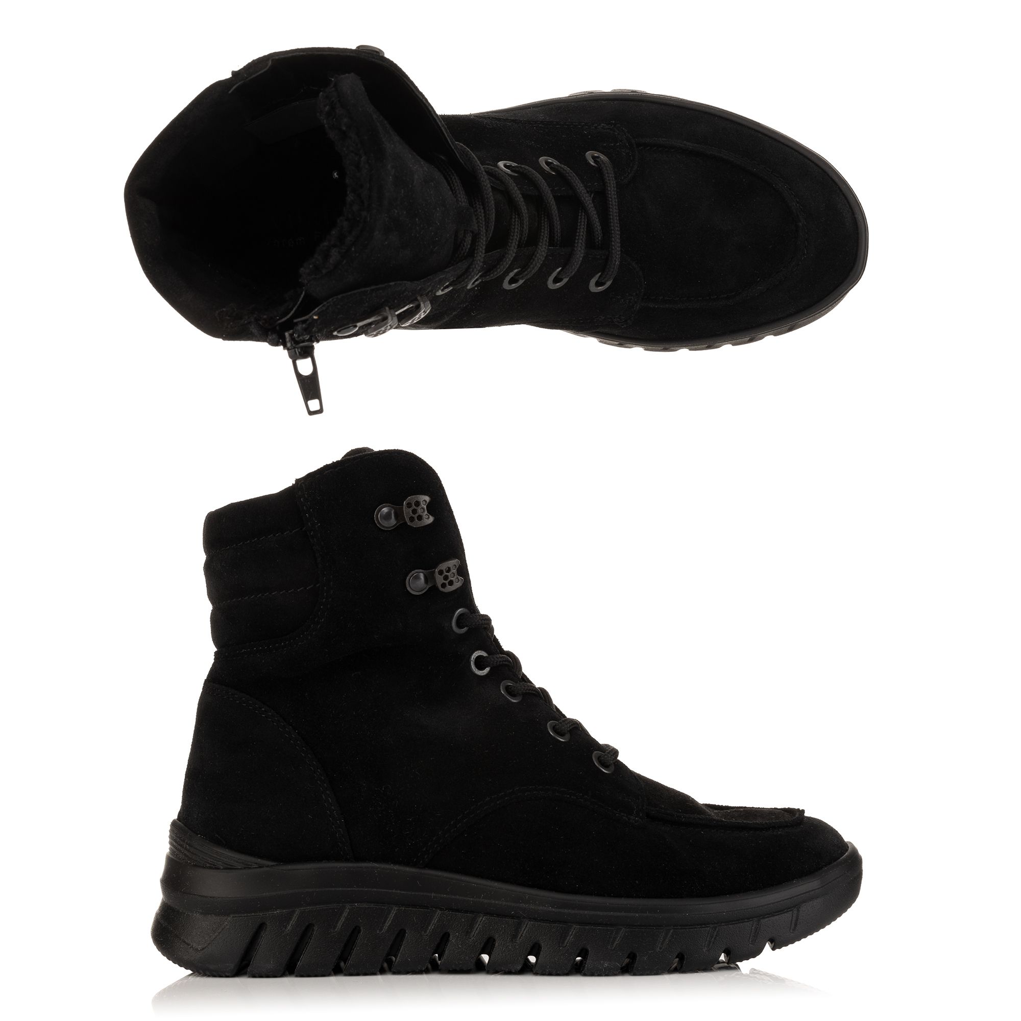 B-Ware VITAFORM Damen-Stiefel Veloursleder Schnürung