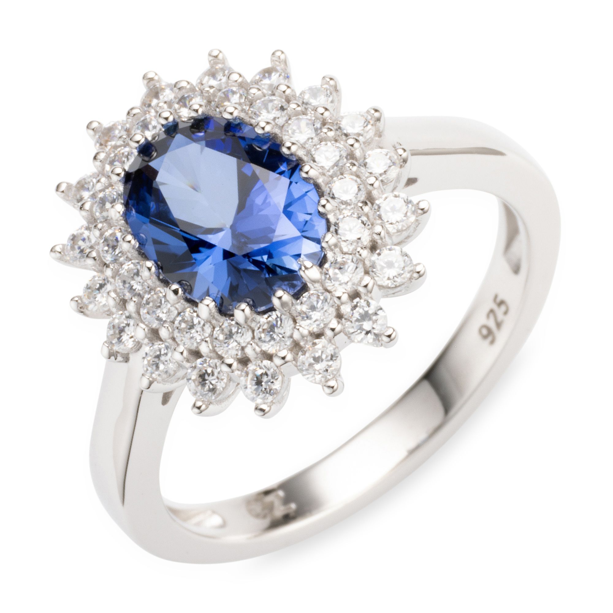 B-Ware DIAMONIQUE® Ring = 2,23ct imit. Saphir