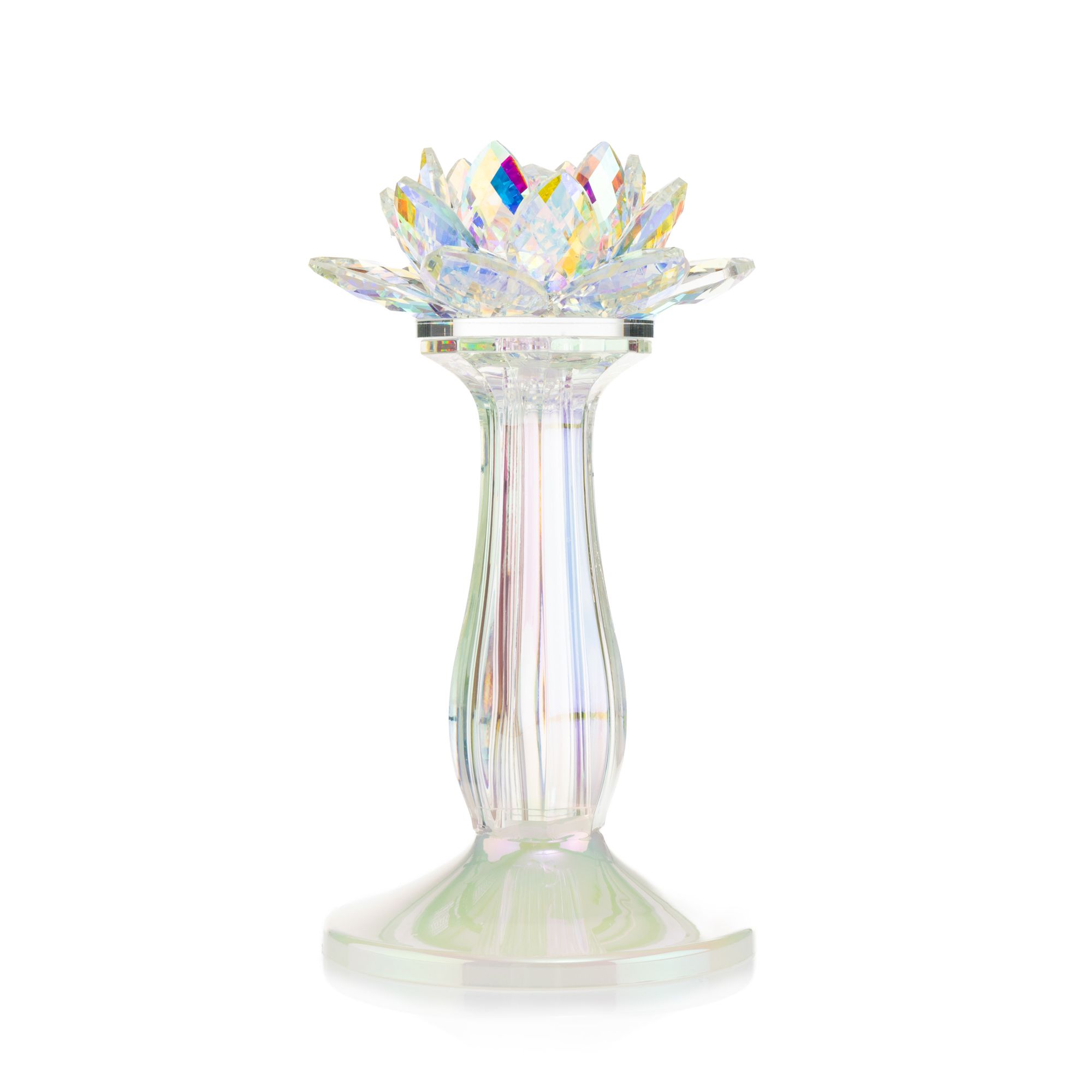 B-Ware LUMIDA Casa LED-Lotusblüte Kristallglas-Optik 5h-Timerfunktion